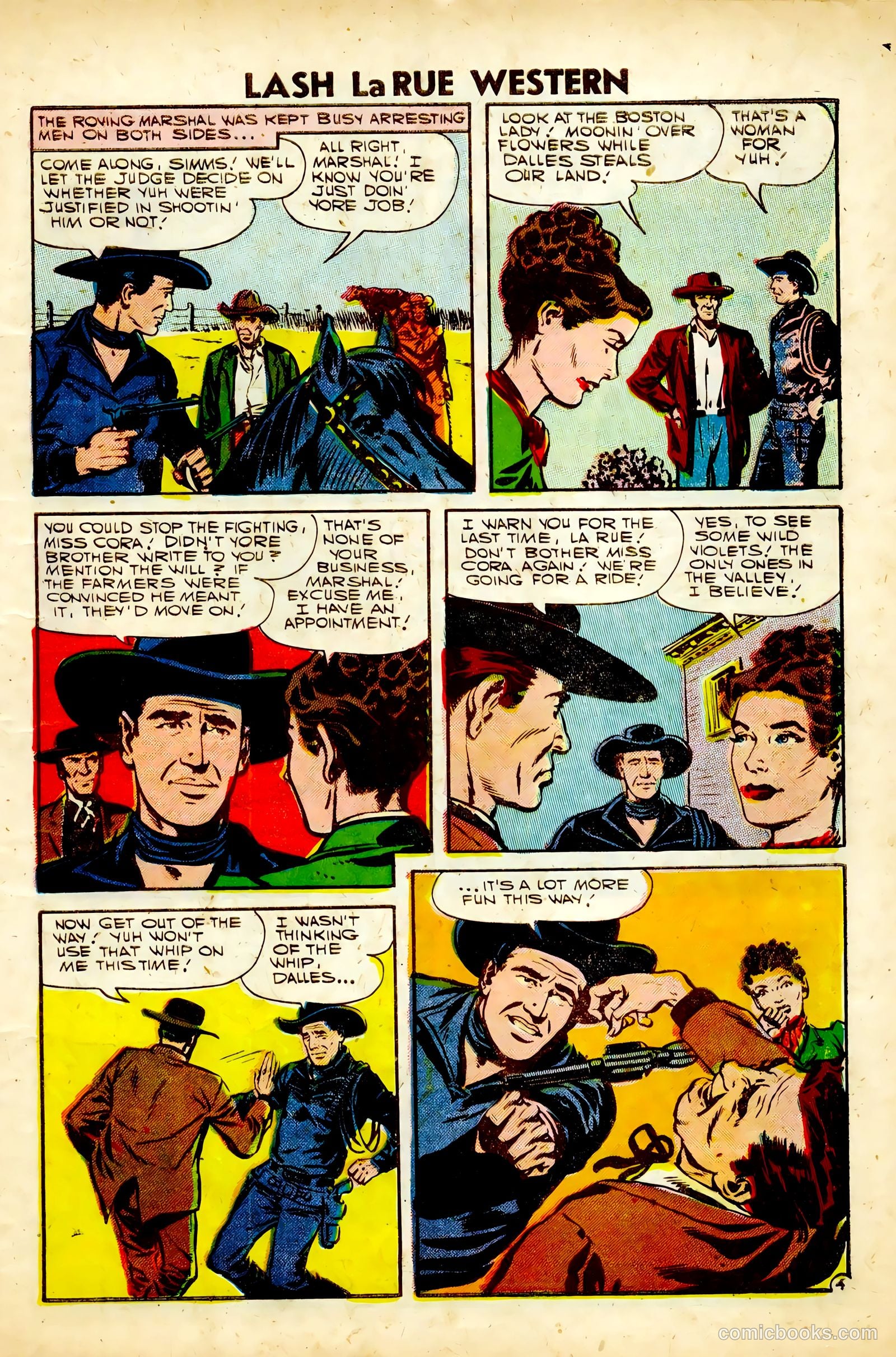 Lash La Rue Western #63 (1957) — page 7 of 36