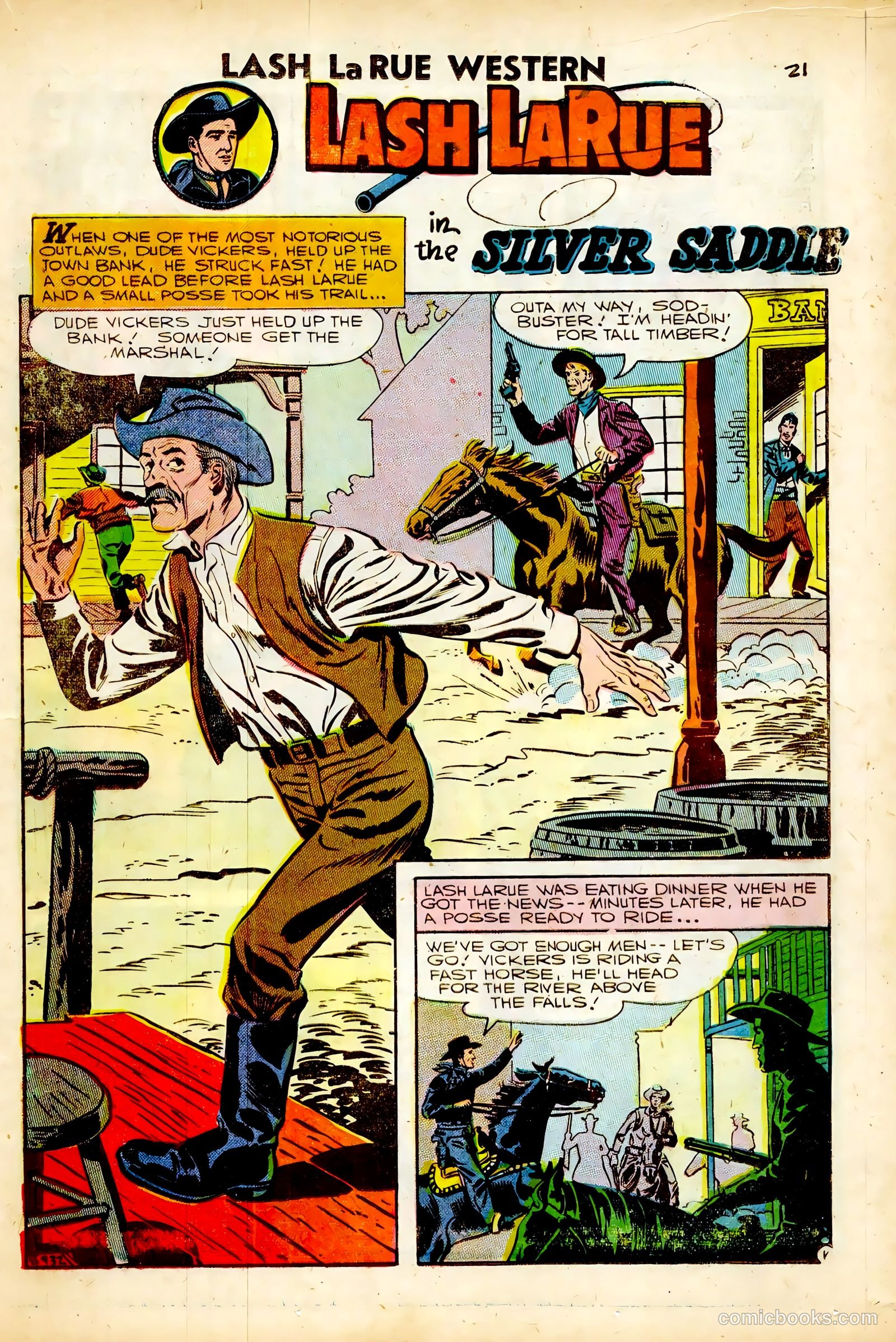 Lash La Rue Western #63 (1957) — page 23 of 36
