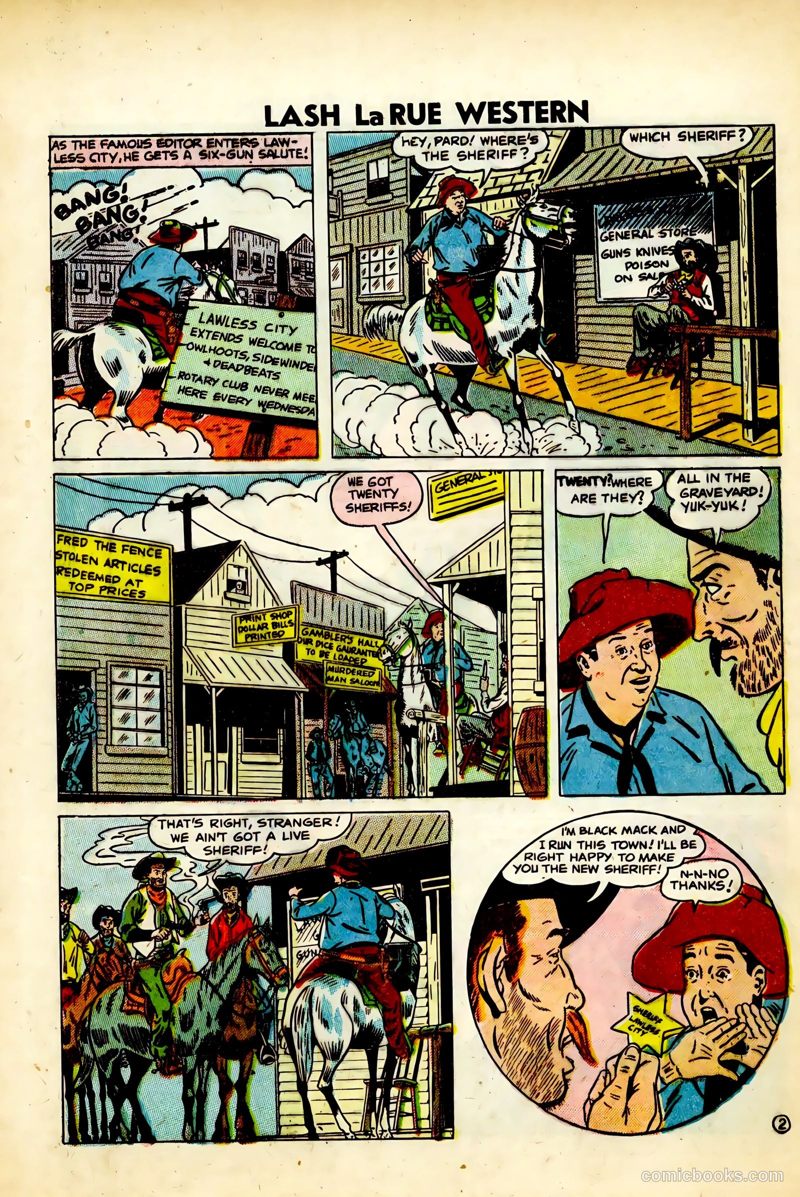 Lash La Rue Western #63 (1957) — page 28 of 36