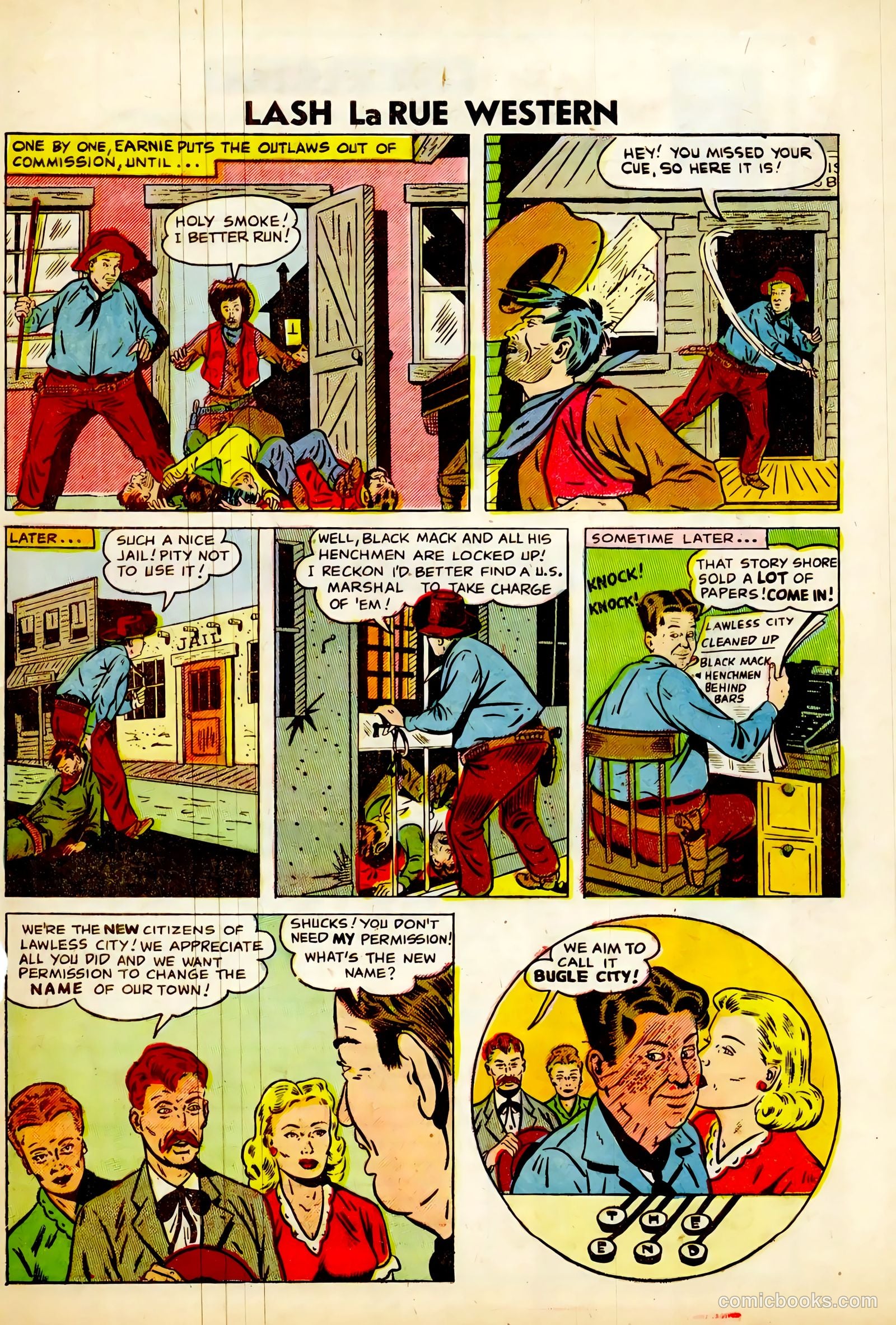 Lash La Rue Western #63 (1957) — page 33 of 36
