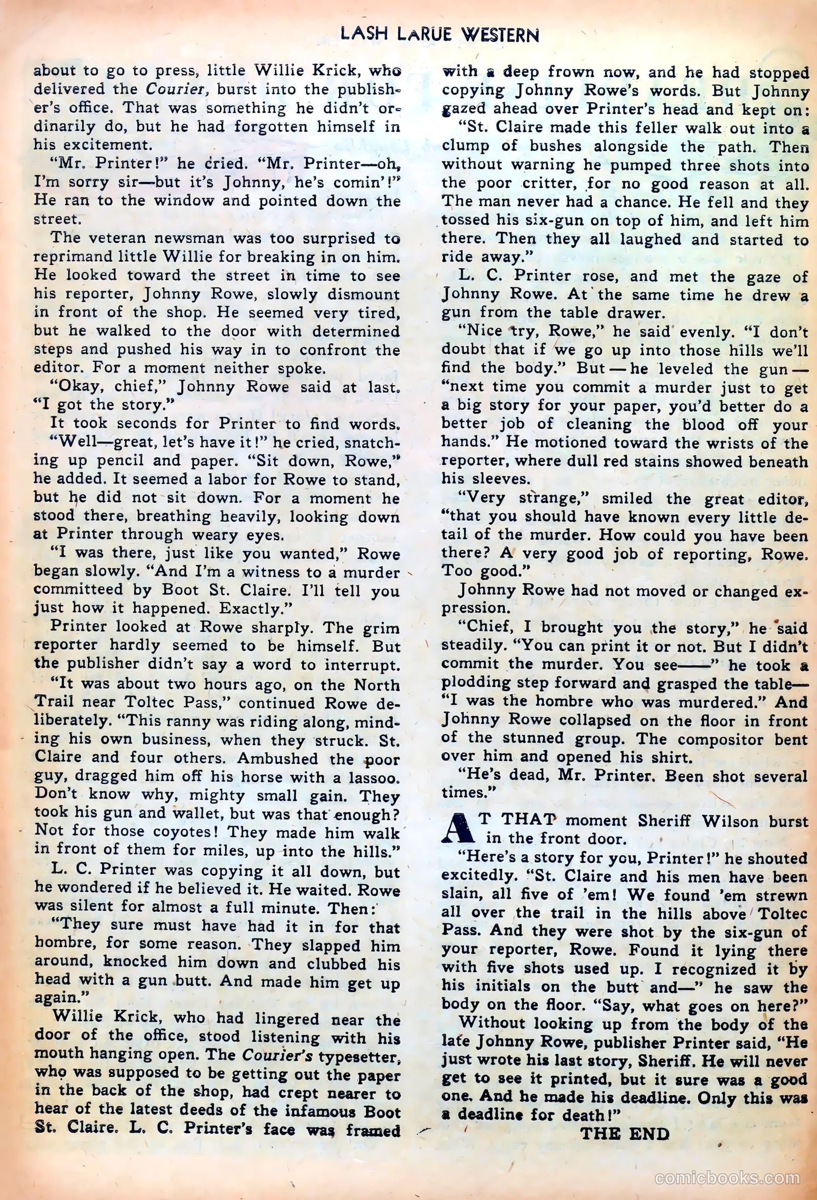 Lash LaRue Western #25 (1952) — page 28