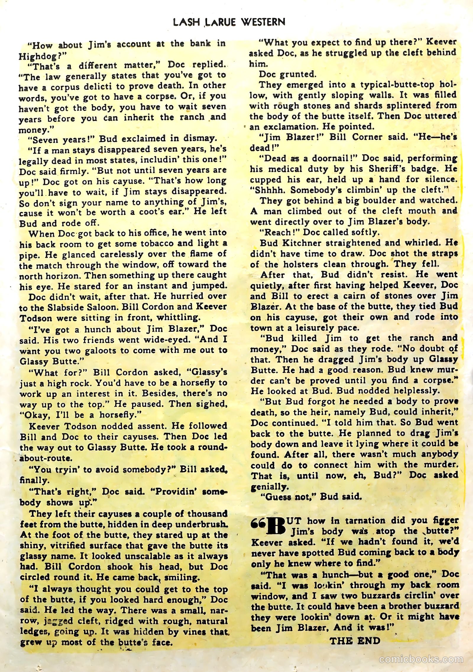 Lash Larue Western #57 (1955) — page 25 of 36