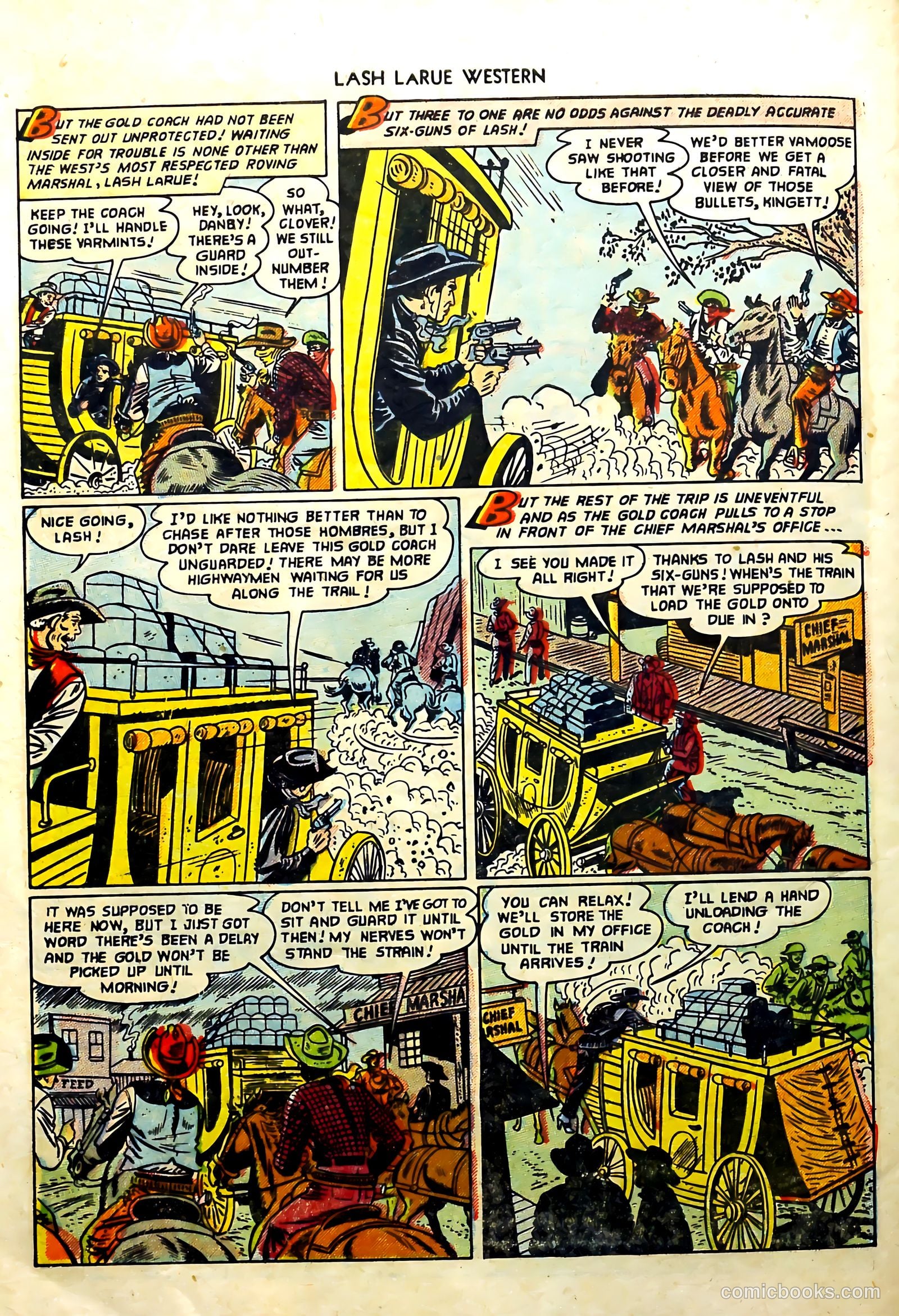 Lash Larue Western #57 (1955) — page 28 of 36