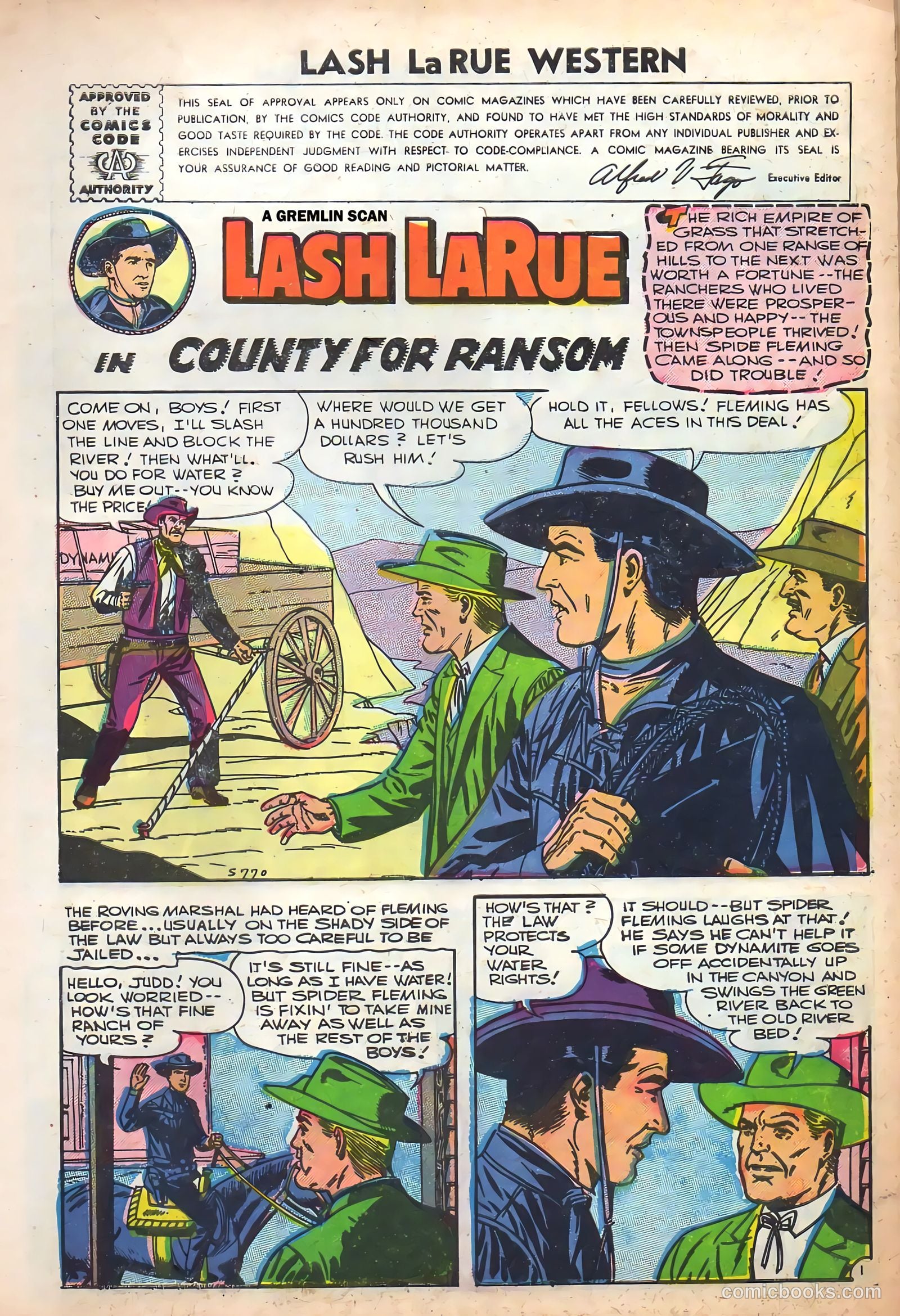 Lash Larue Western #61 (1956) — page 3 of 36