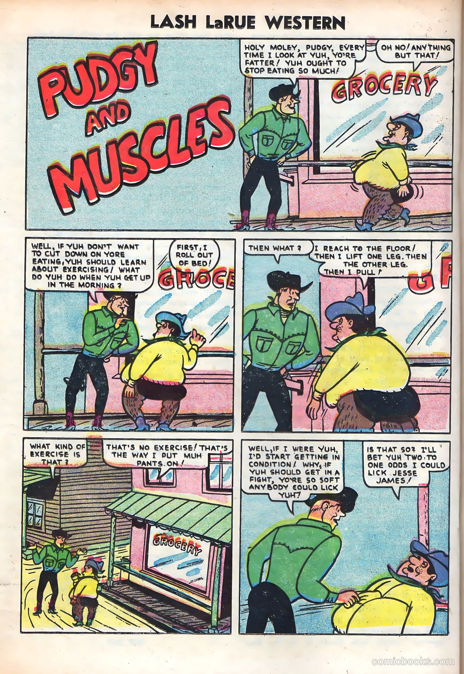 Lash Larue Western #61 (1956) — page 20 of 36