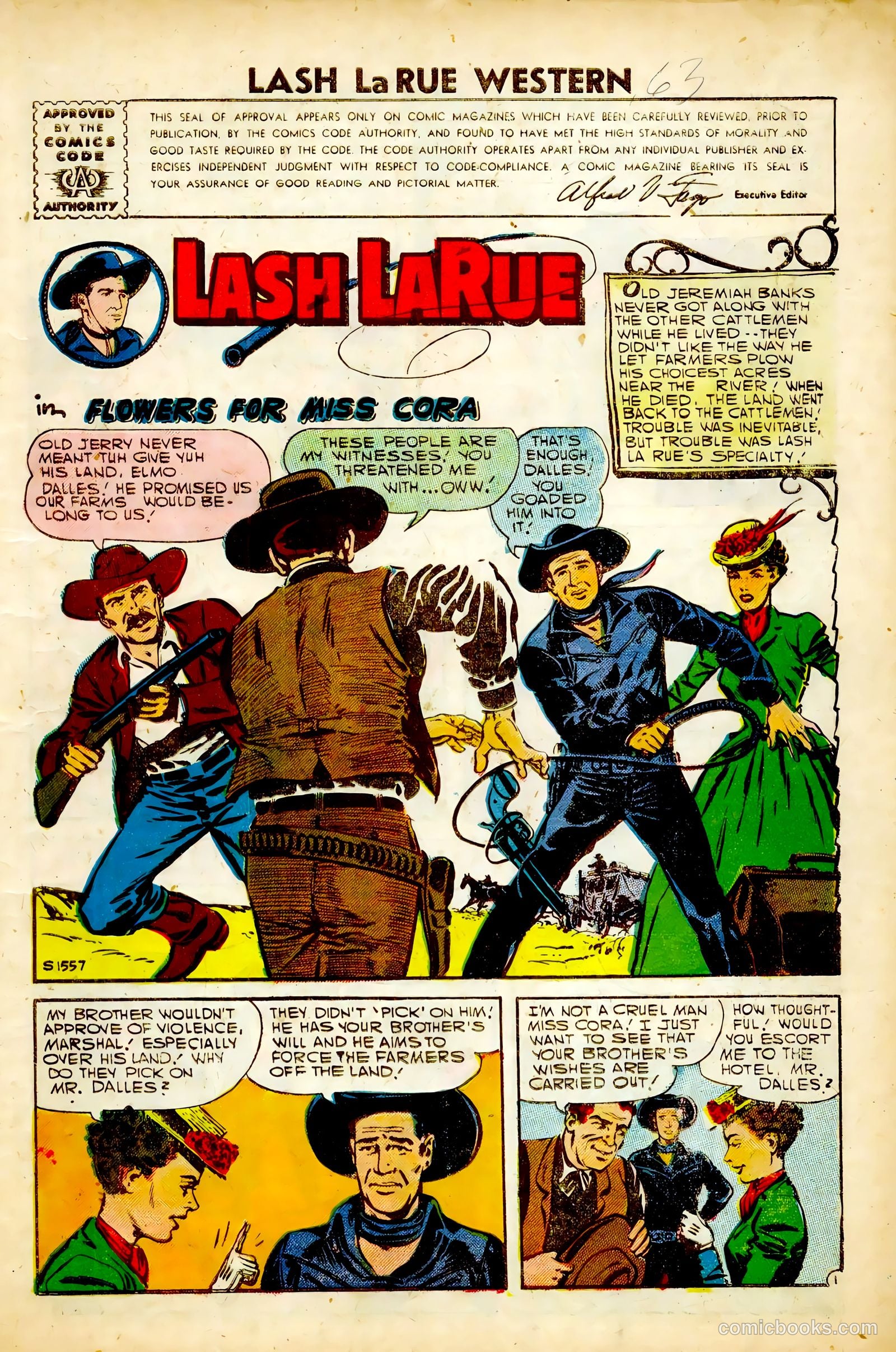 Lash Larue Western #63 (1957) — page 3 of 36