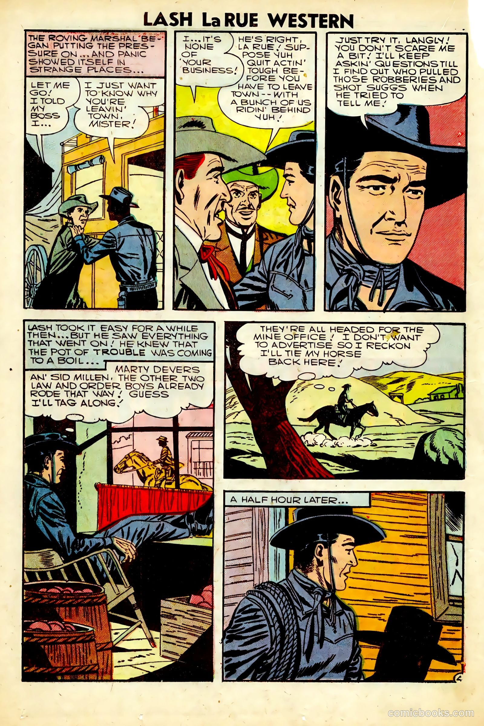 Lash Larue Western #63 (1957) — page 16 of 36