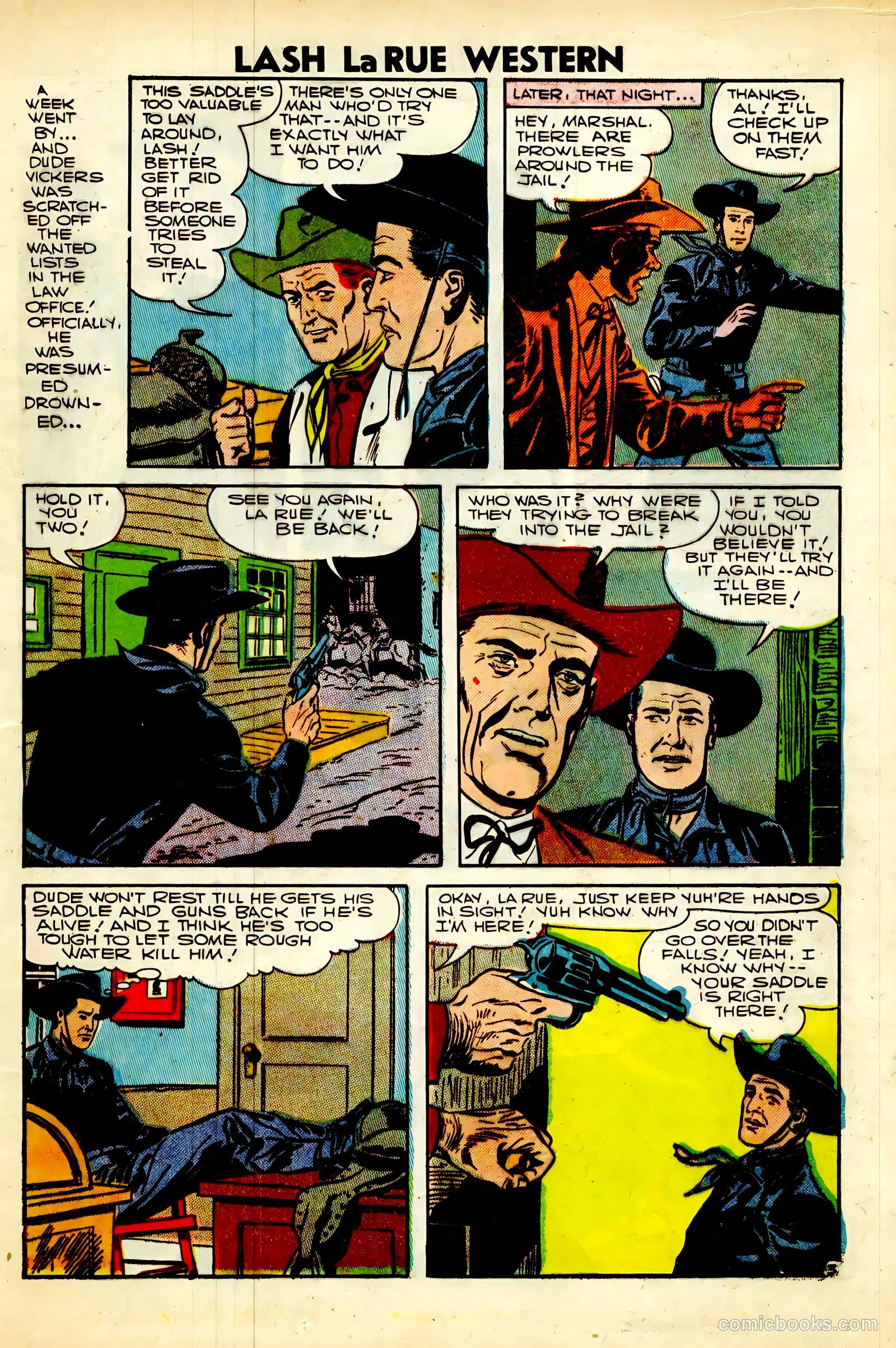 Lash Larue Western #63 (1957) — page 25 of 36