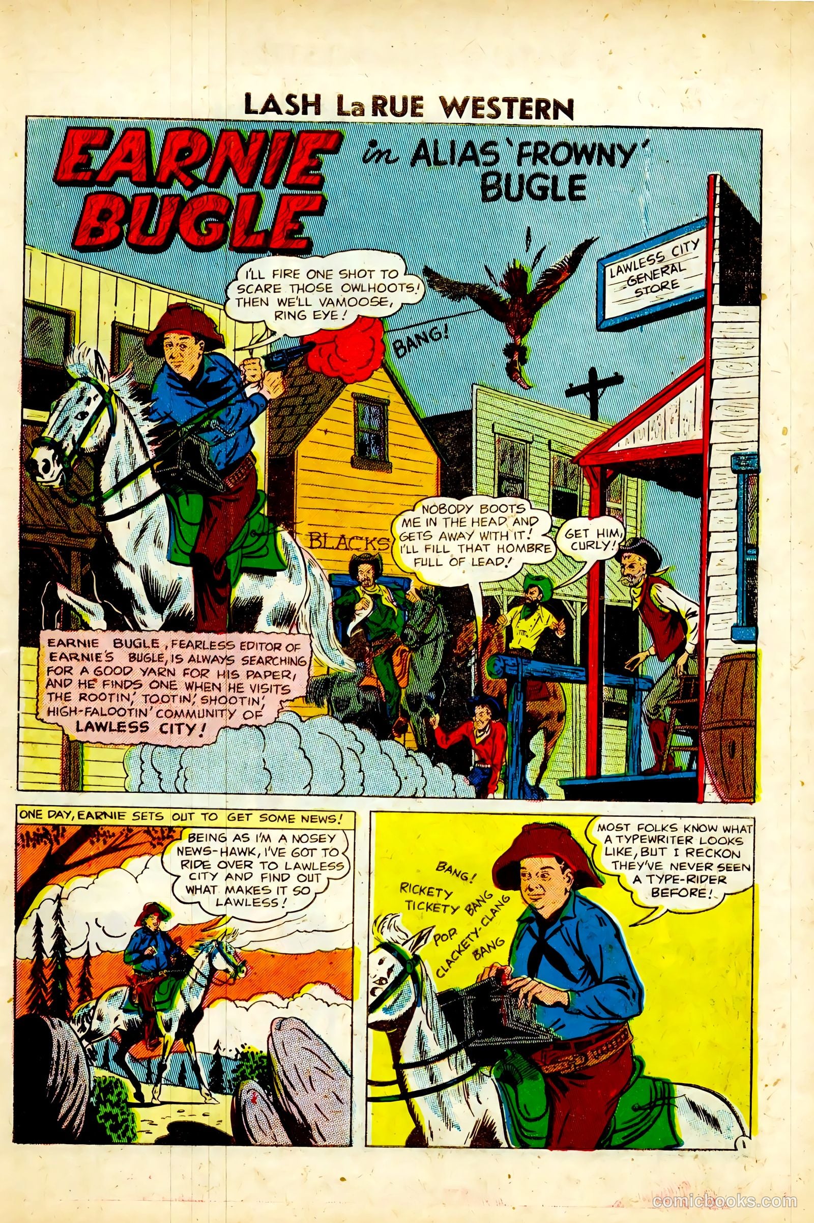 Lash Larue Western #63 (1957) — page 27 of 36