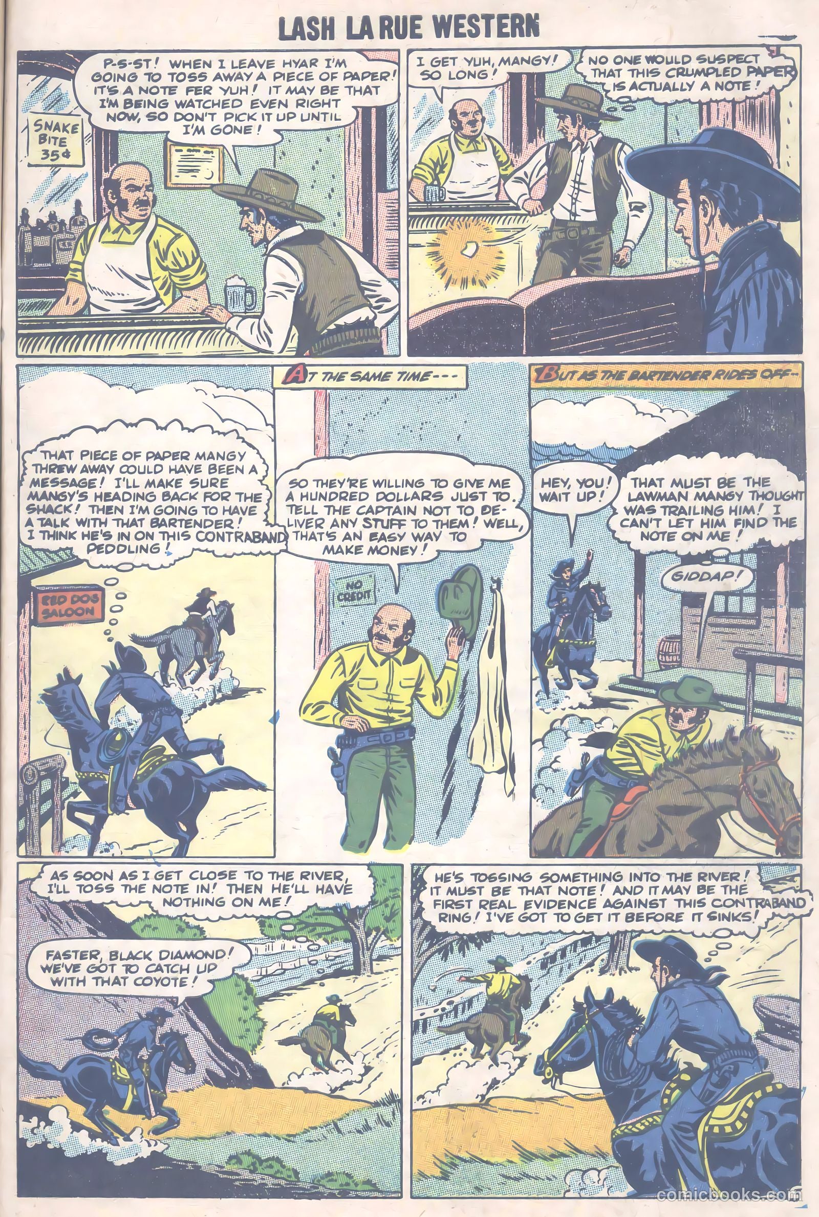 Lash Larue Western #66 (1957) — page 28 of 37