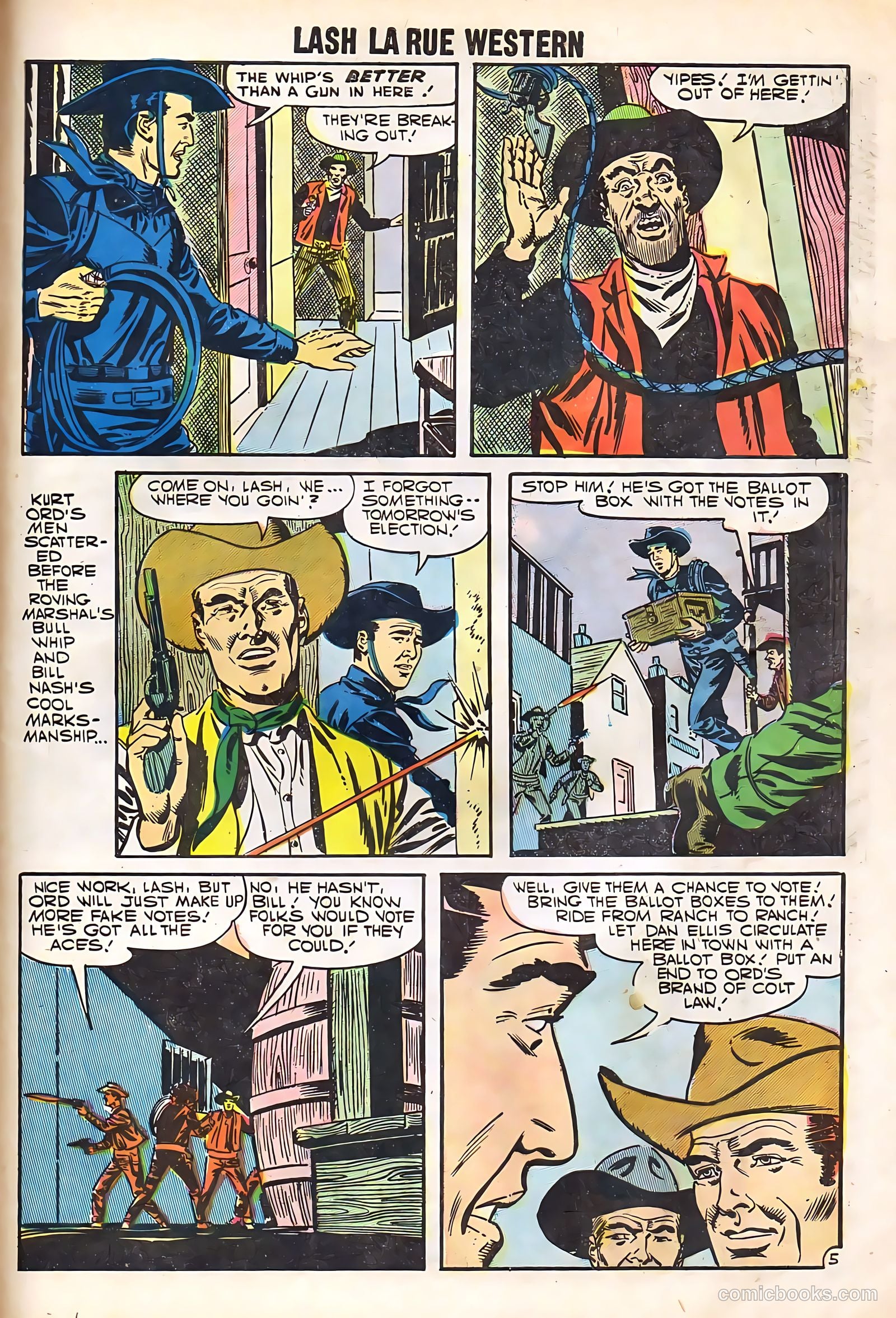 Lash Larue Western #67 (1958) — page 63 of 69