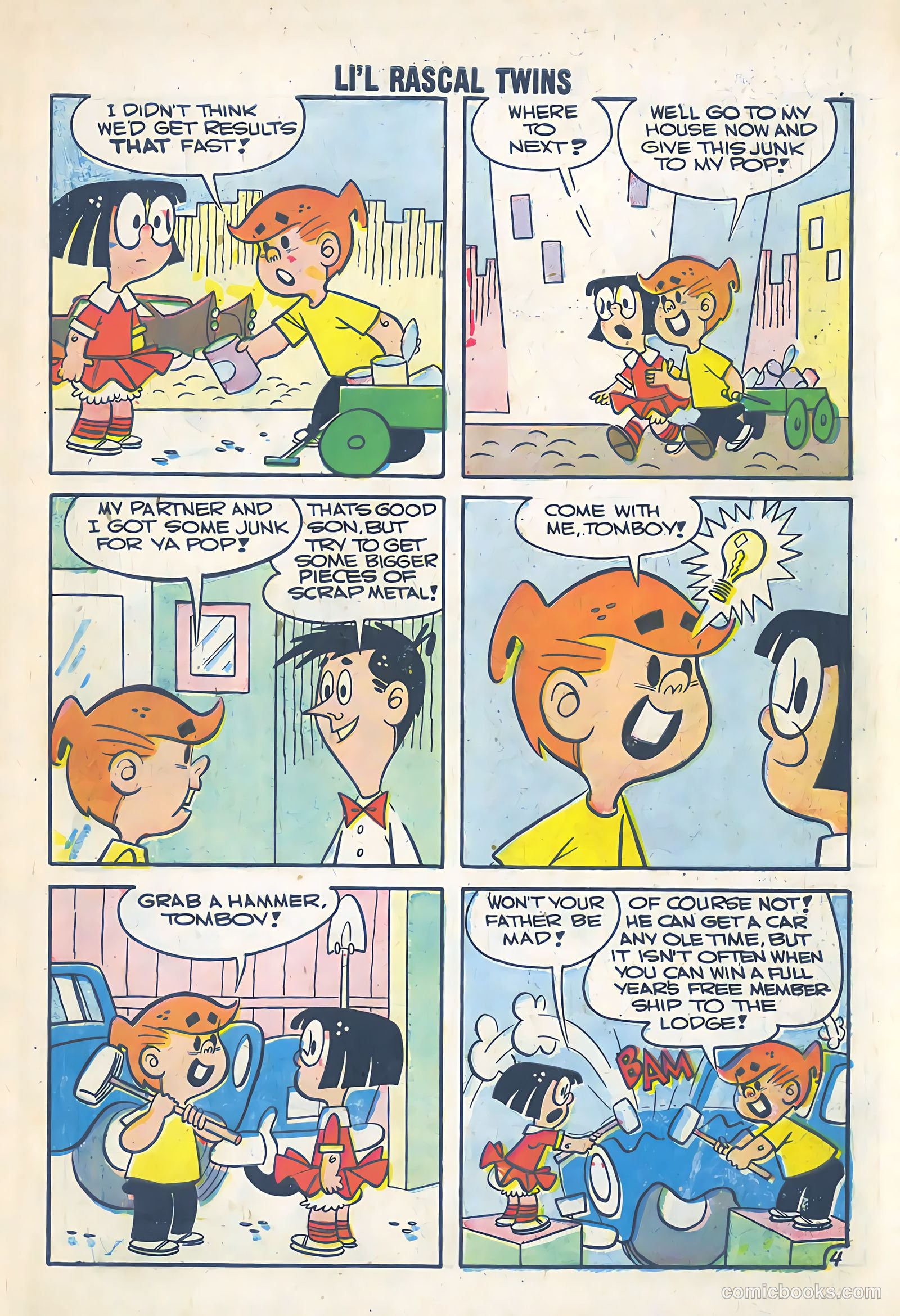 Li'l Rascal Twins #8 (1958) — page 6 of 35