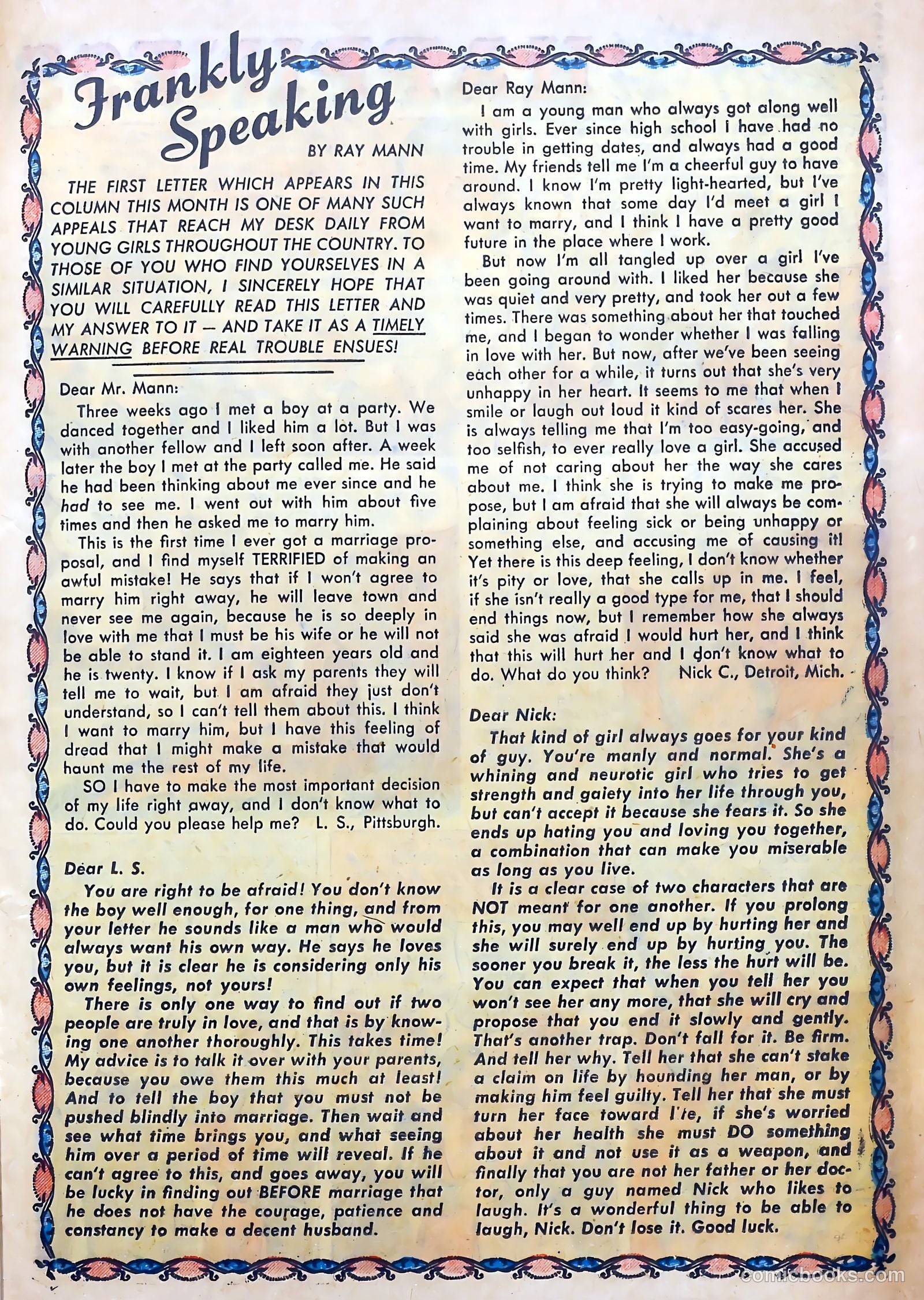 Love Diary #22 (1951) — page 21 of 36
