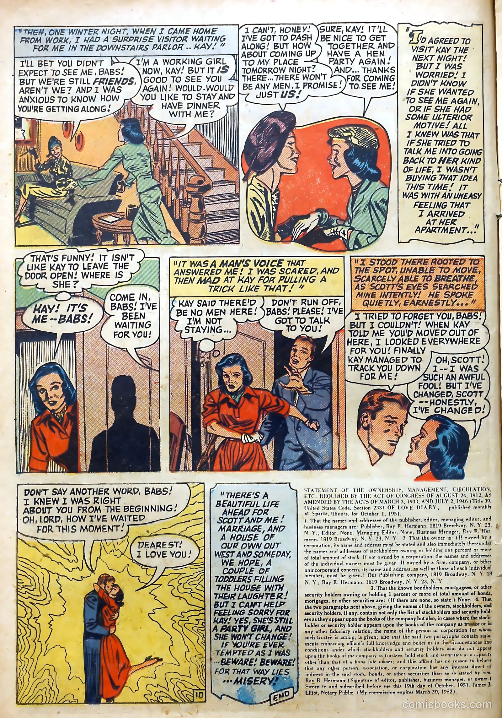 Love Diary #25 (1952) — page 12 of 36