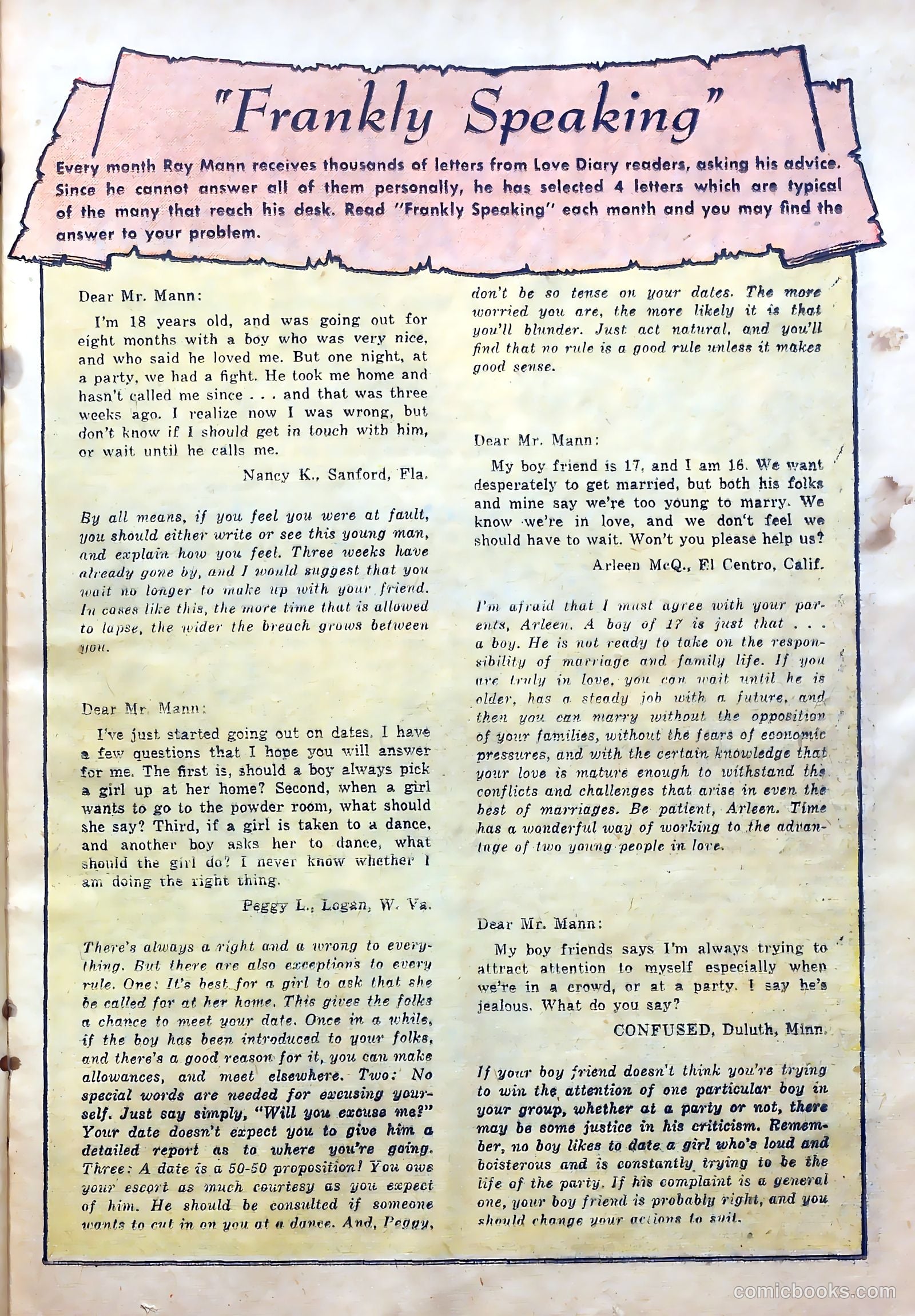 Love Diary #37 (1953) — page 25 of 36