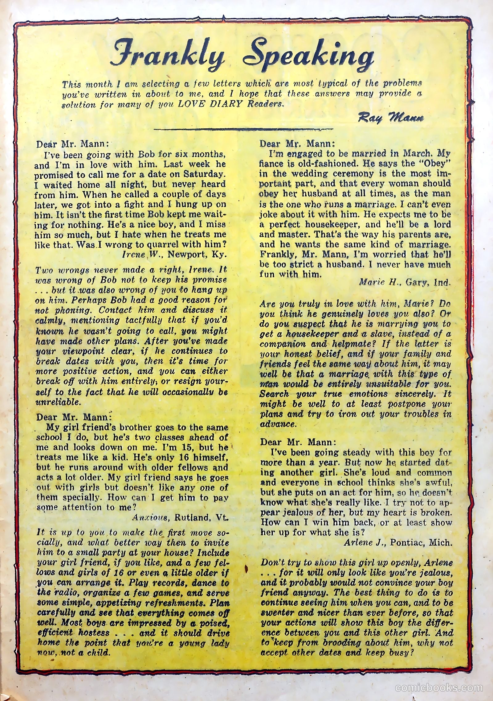 Love Diary #40 (1954) — page 25 of 36