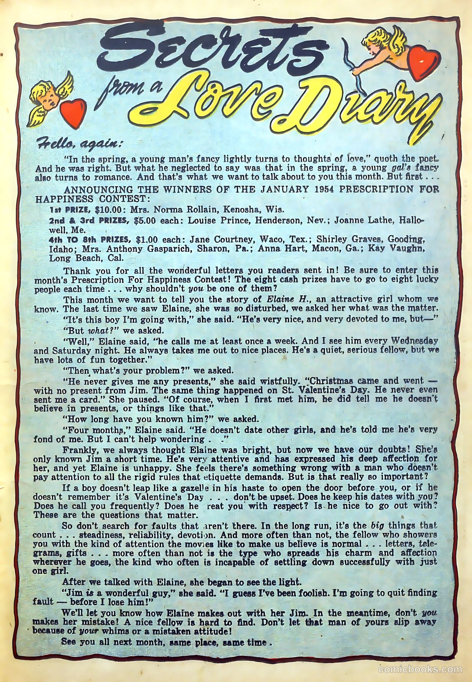 Love Diary #43 (1954) — page 19 of 36