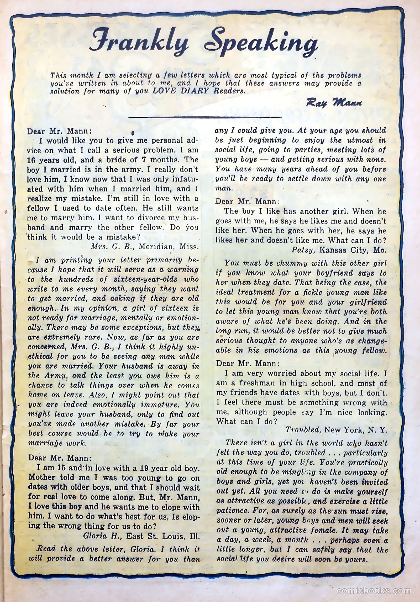 Love Diary #43 (1954) — page 23 of 36