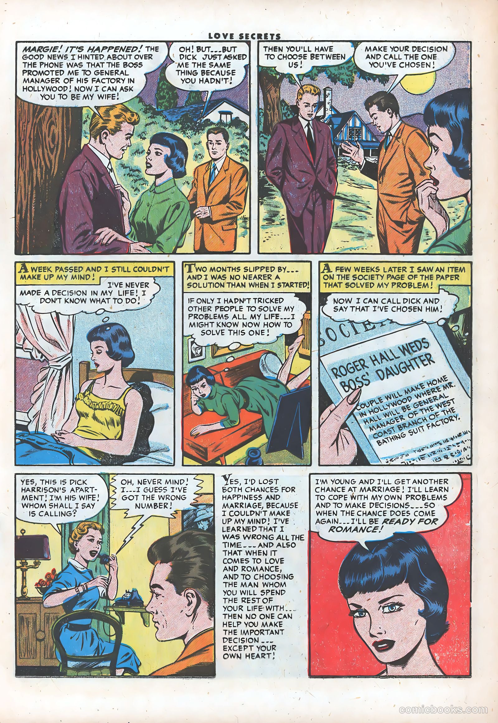 Love Secrets #50 (1956) — page 17 of 37