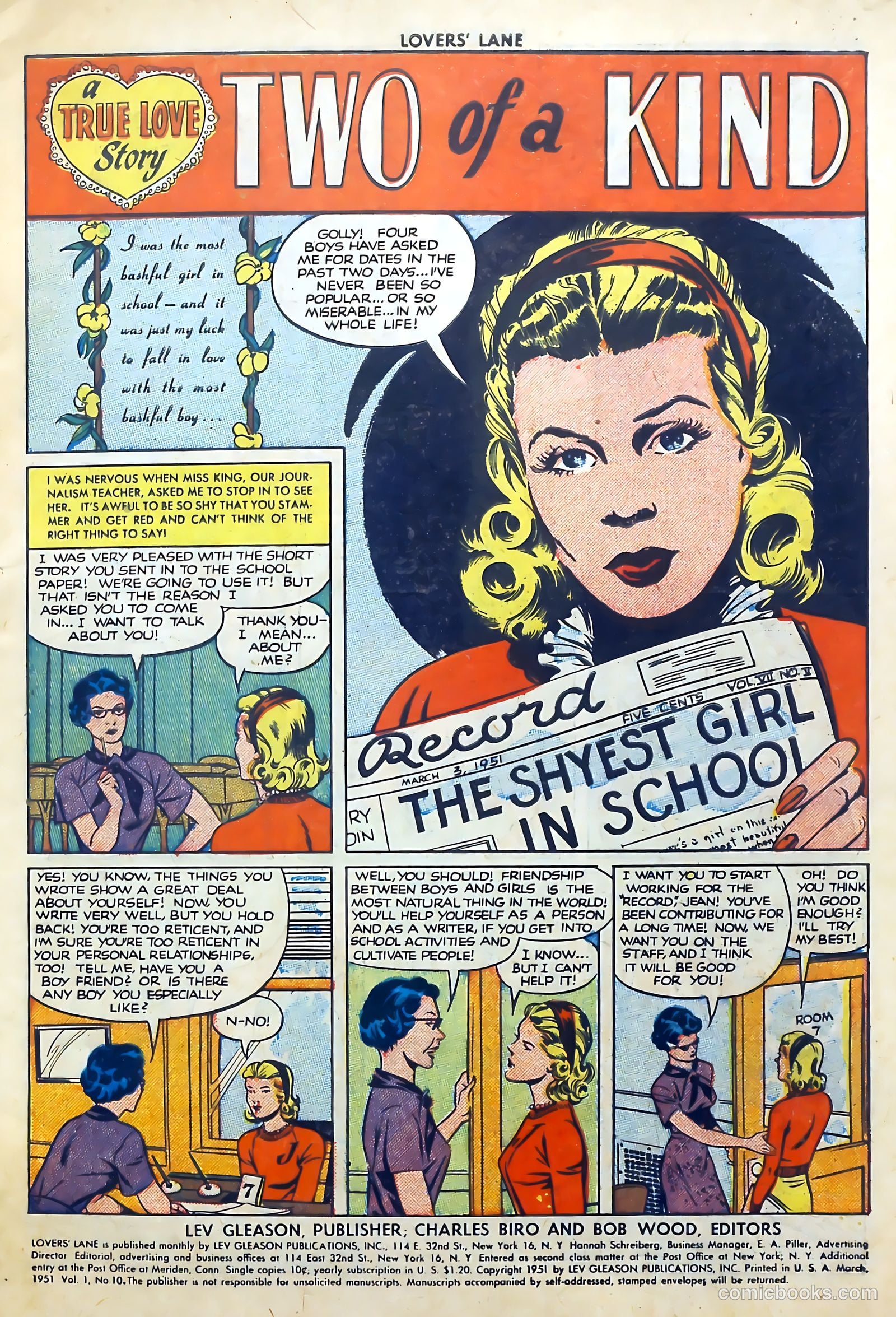 Lovers' Lane #10 (1951) — page 3 of 53