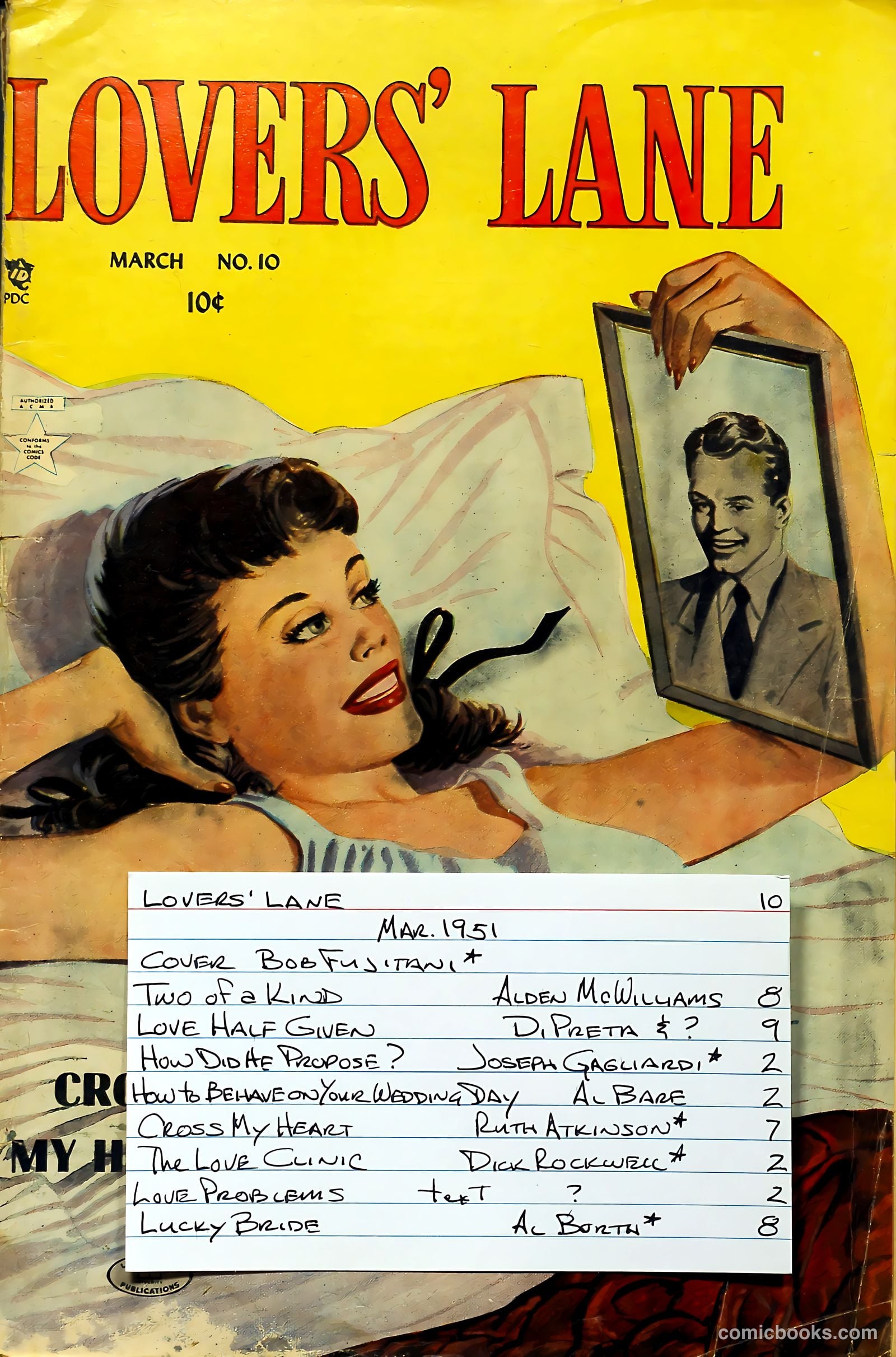 Lovers' Lane #10 (1951) — page 53 of 53