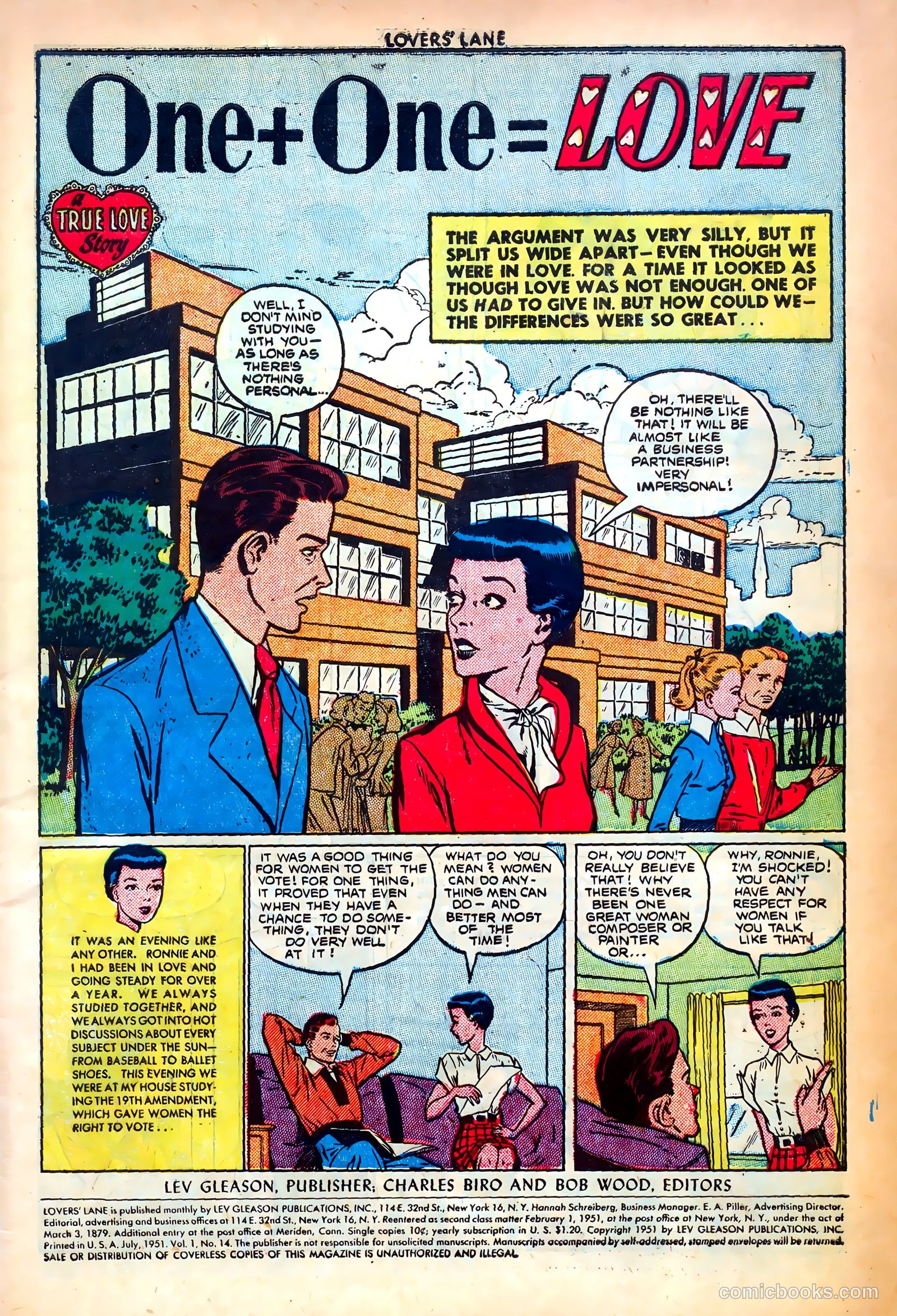 Lovers' Lane #14 (1951, Lev Gleason Publications, Inc.) — page 3 of 52