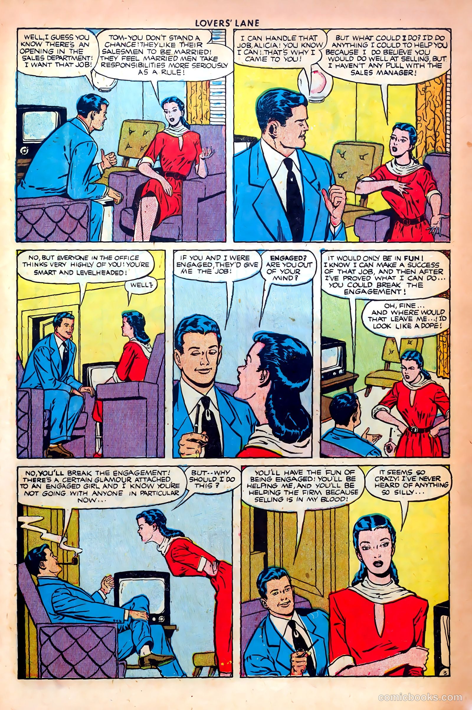 Lovers' Lane #14 (1951, Lev Gleason Publications, Inc.) — page 43 of 52