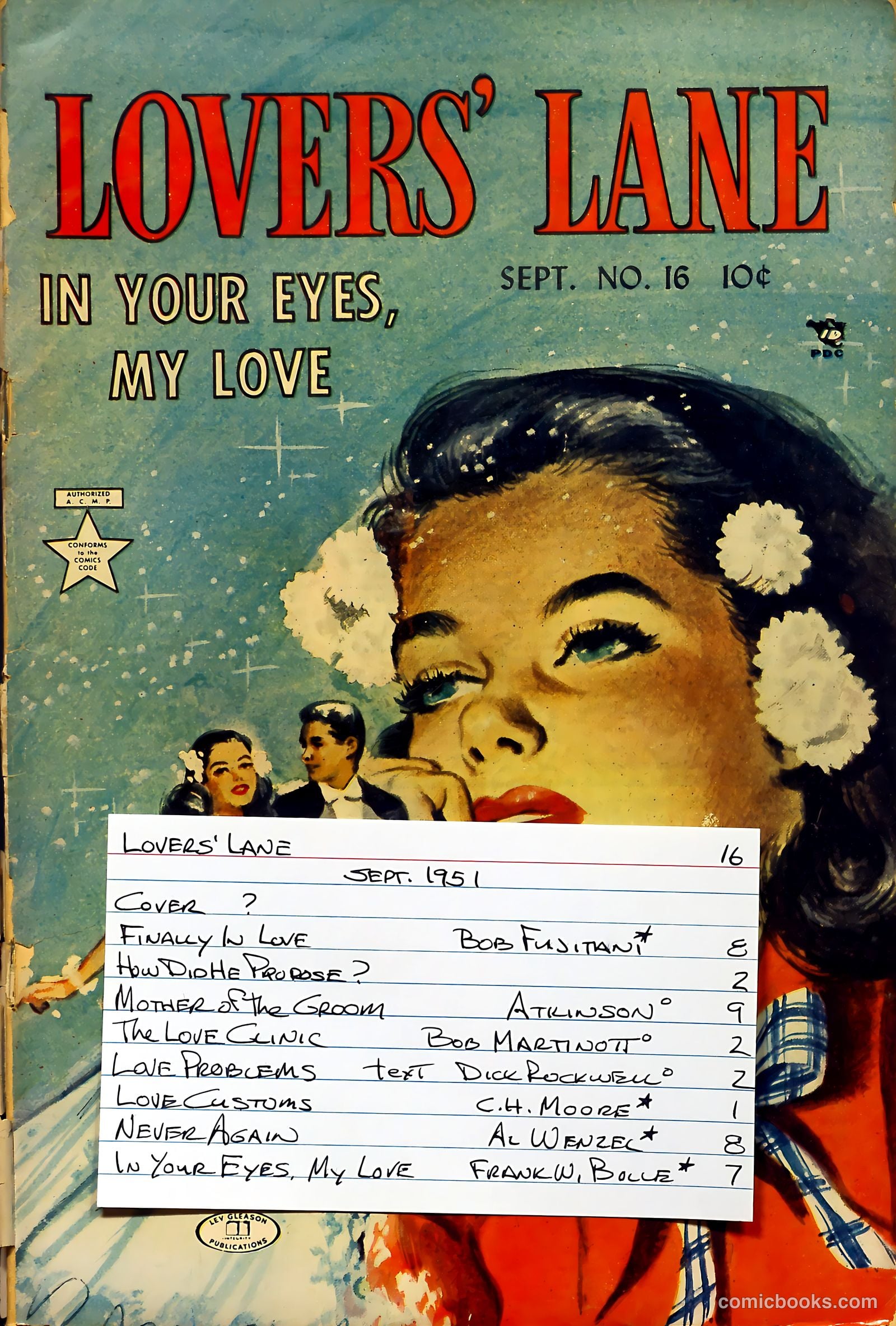 Lovers' Lane #16 (1951) — page 53 of 53