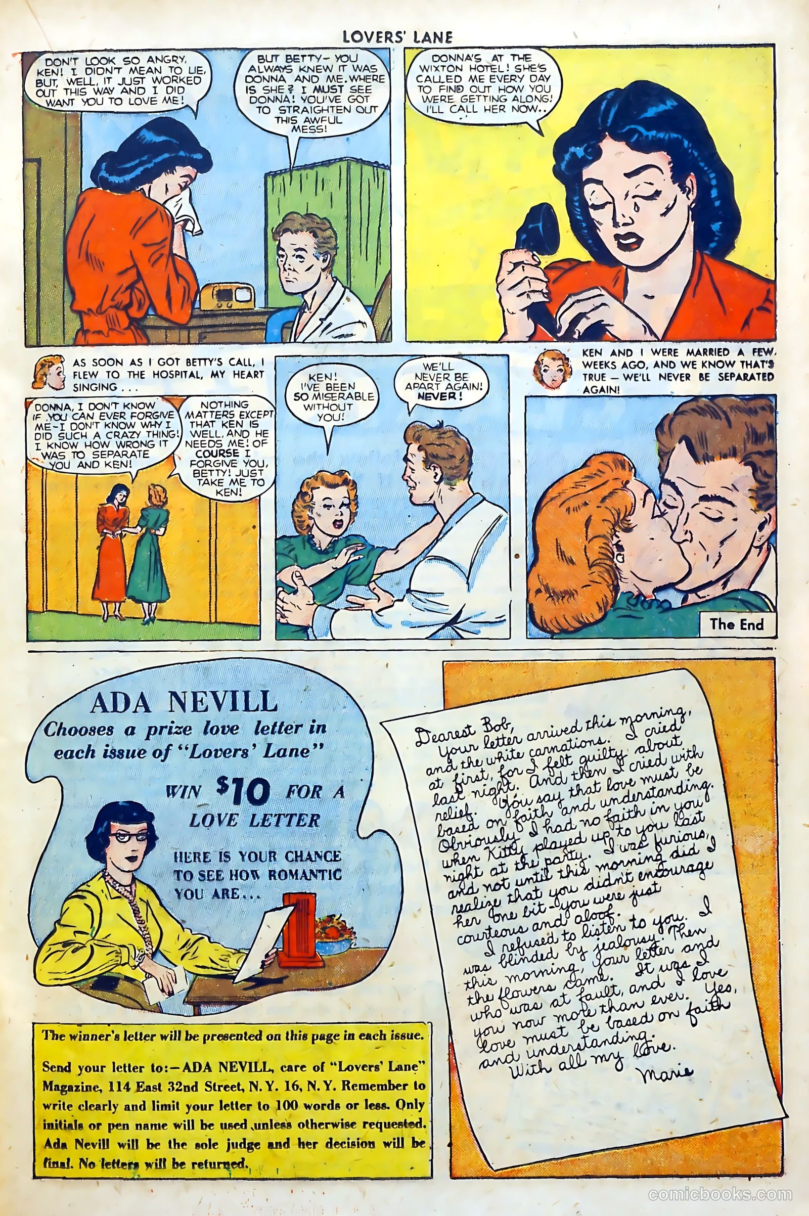 Lovers' Lane #2 (1949, Lev Gleason Publications, Inc.) — page 23 of 54