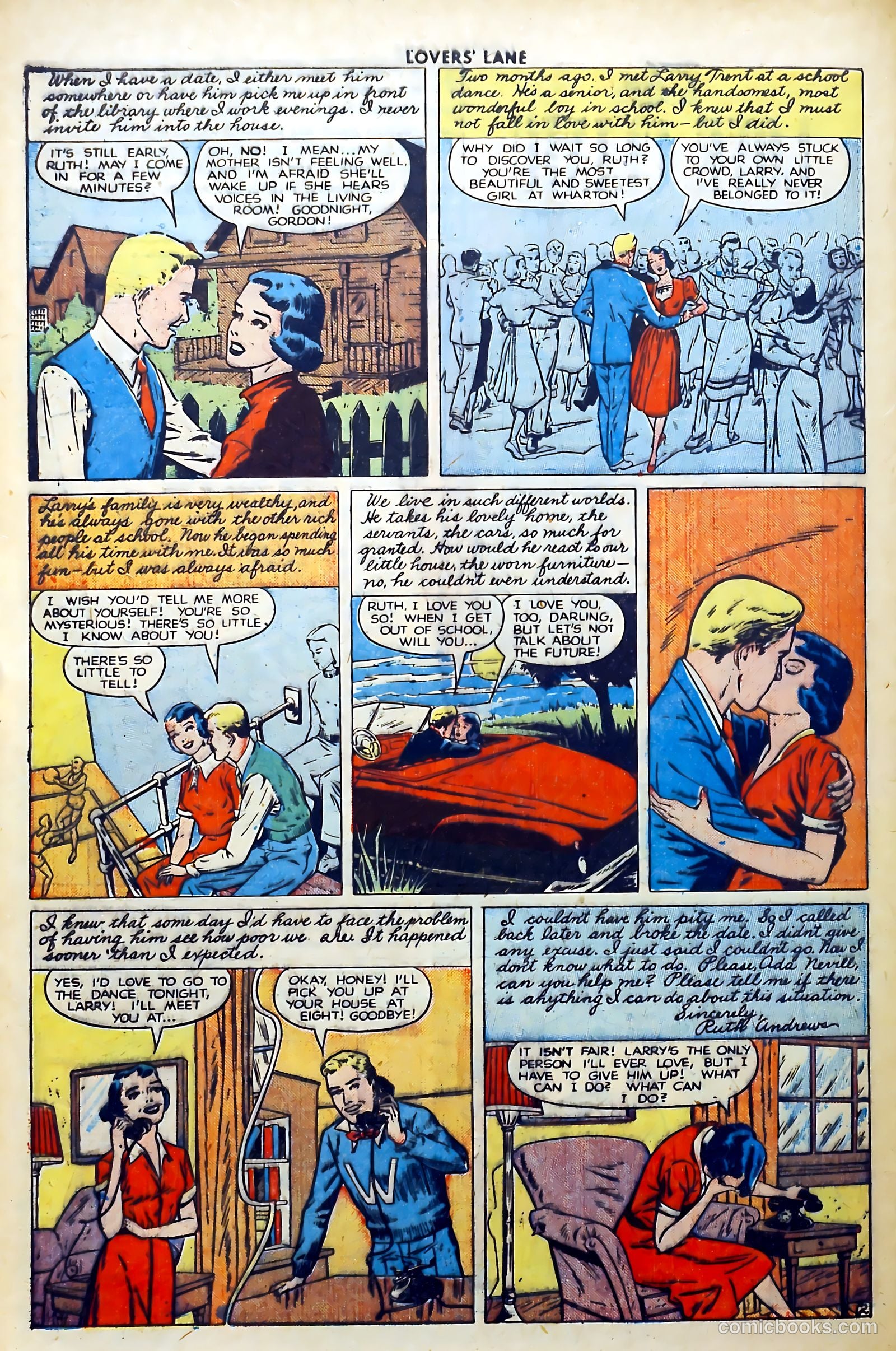 Lovers' Lane #2 (1949, Lev Gleason Publications, Inc.) — page 40 of 54