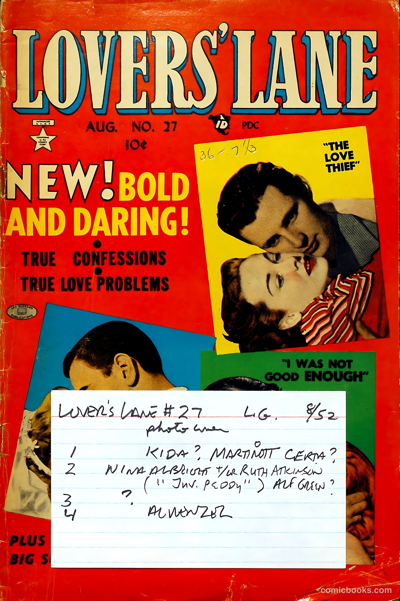Lovers' Lane #27 (1952) — page 37 of 37