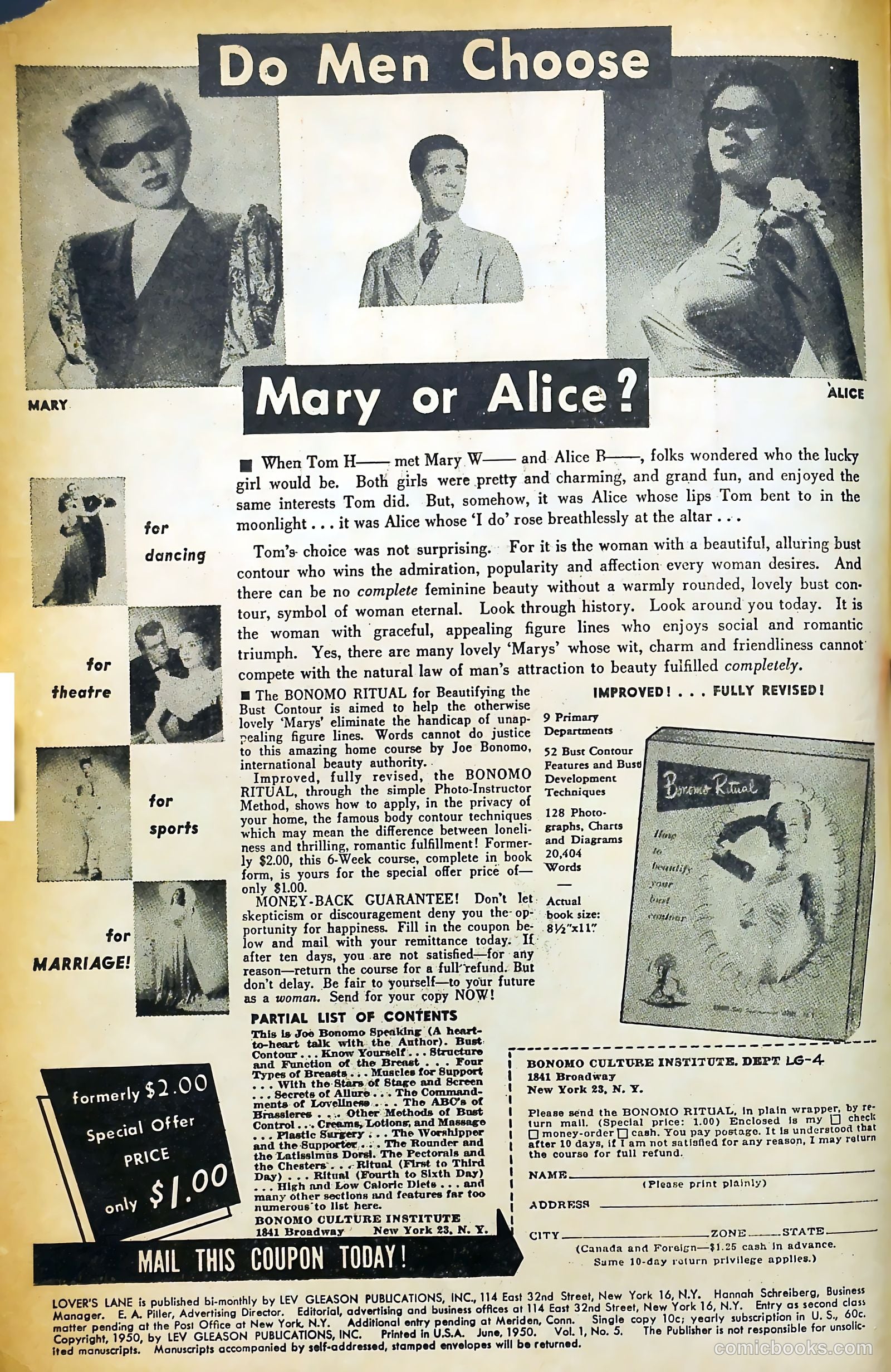 Lovers' Lane #5 (1950, Lev Gleason Publications, Inc.) — page 2 of 53