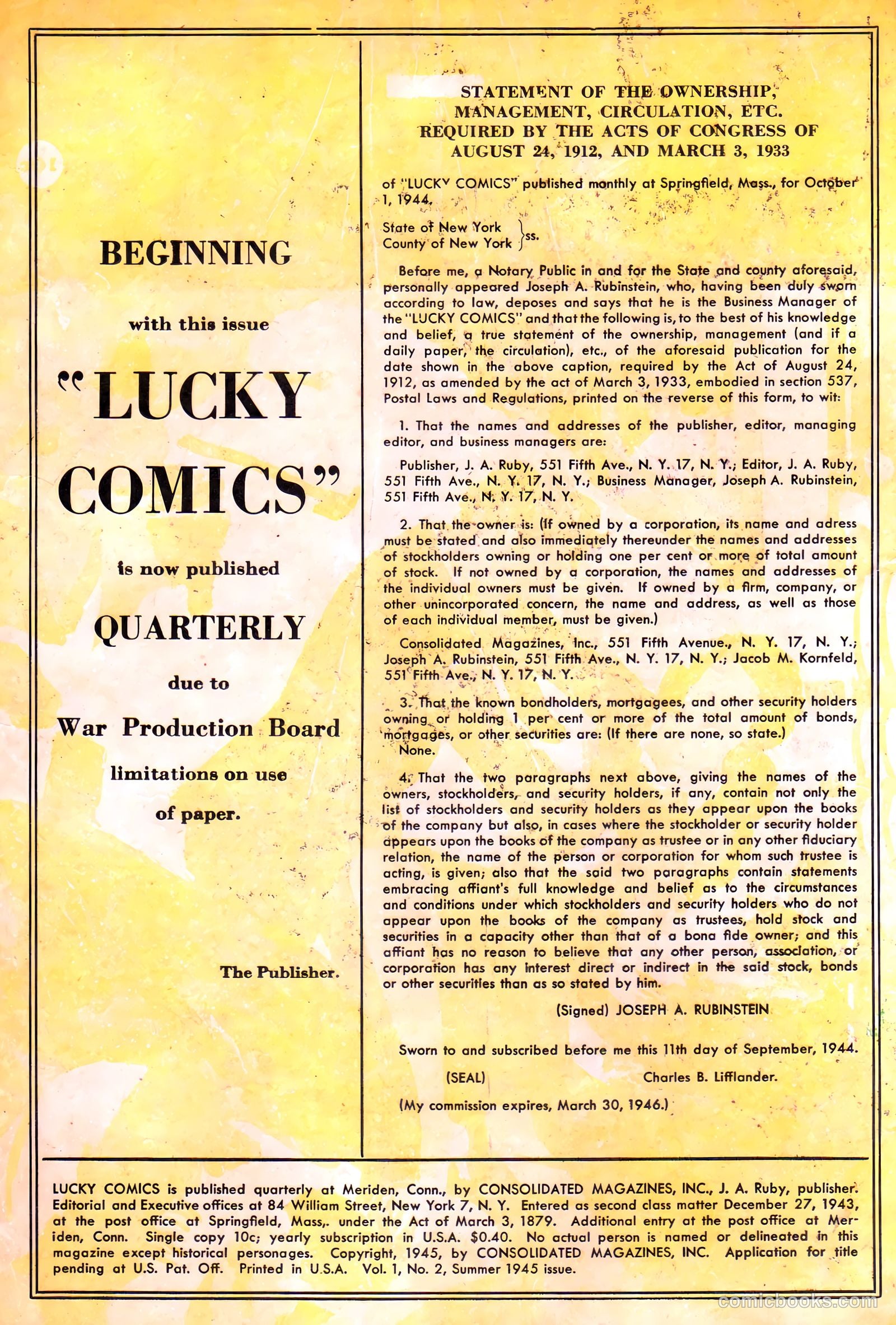 Lucky Comics #2 (1945) — page 2