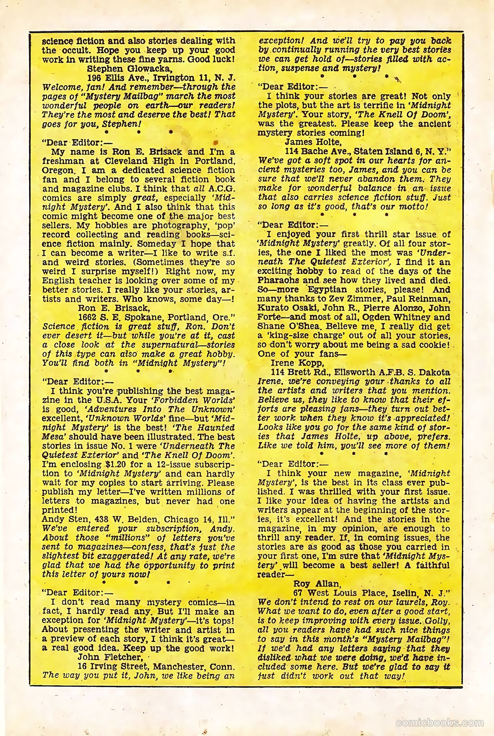 Midnight Mystery #3 (1961) — page 18