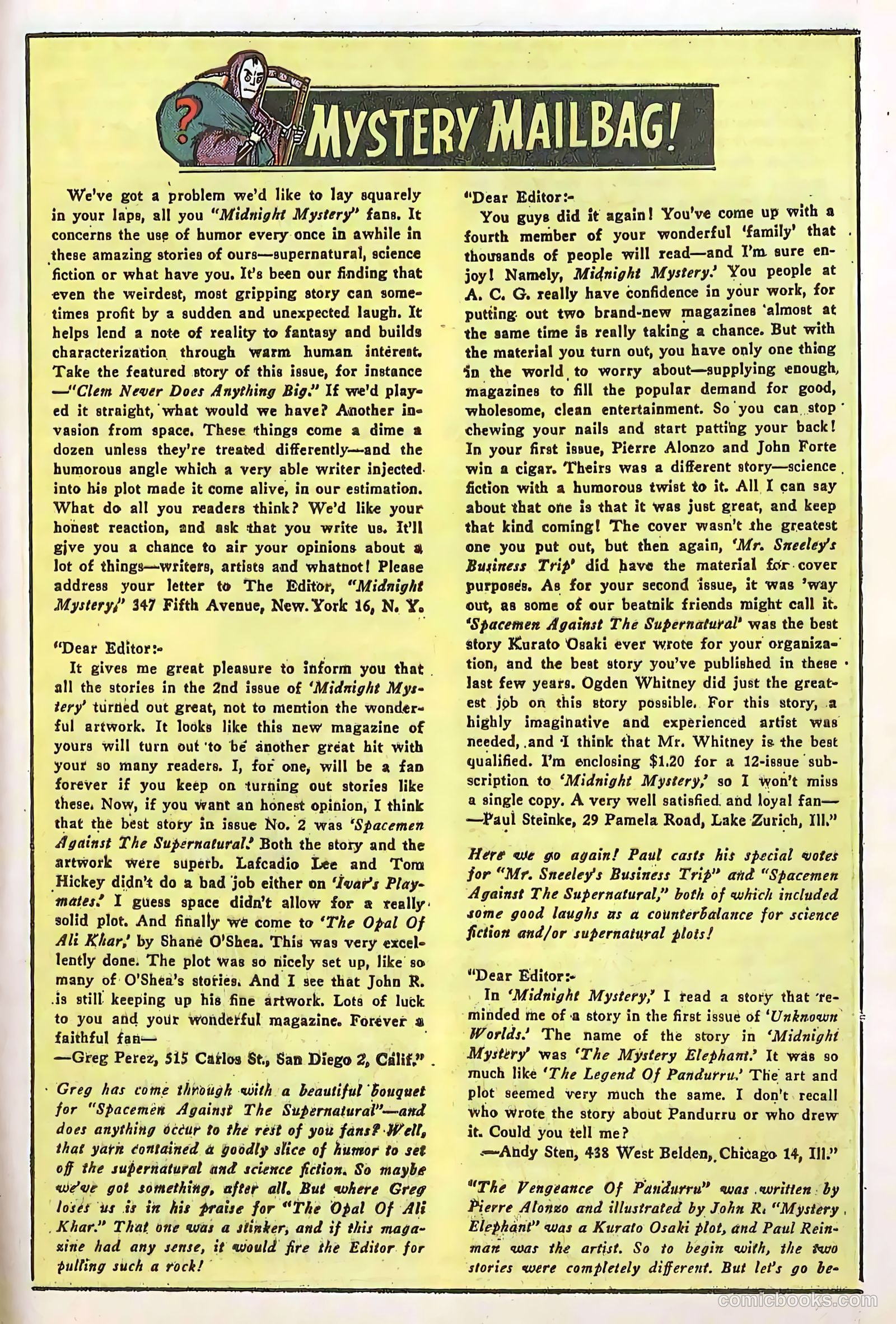 Midnight Mystery #6 (1961) — page 13