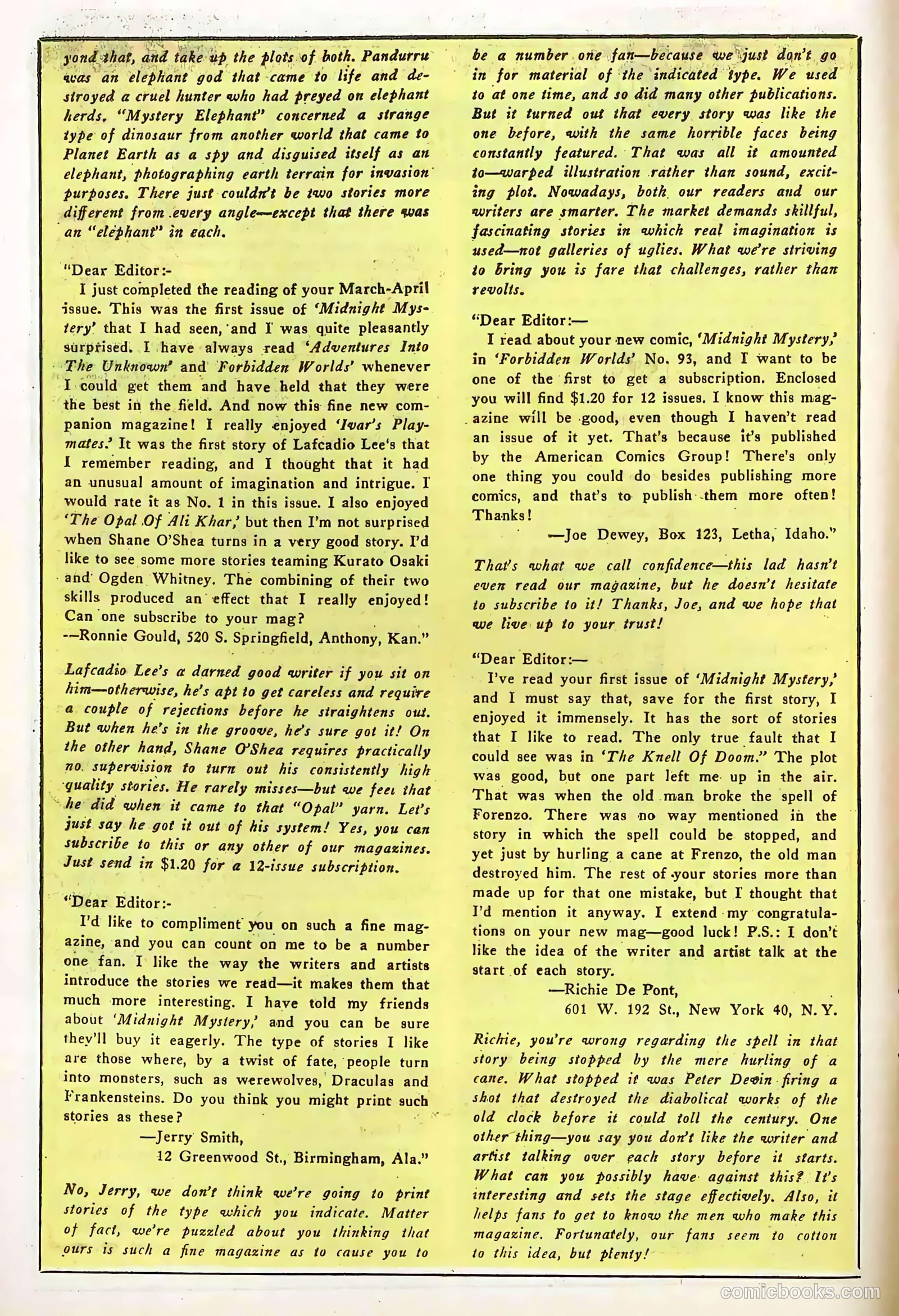 Midnight Mystery #6 (1961) — page 14