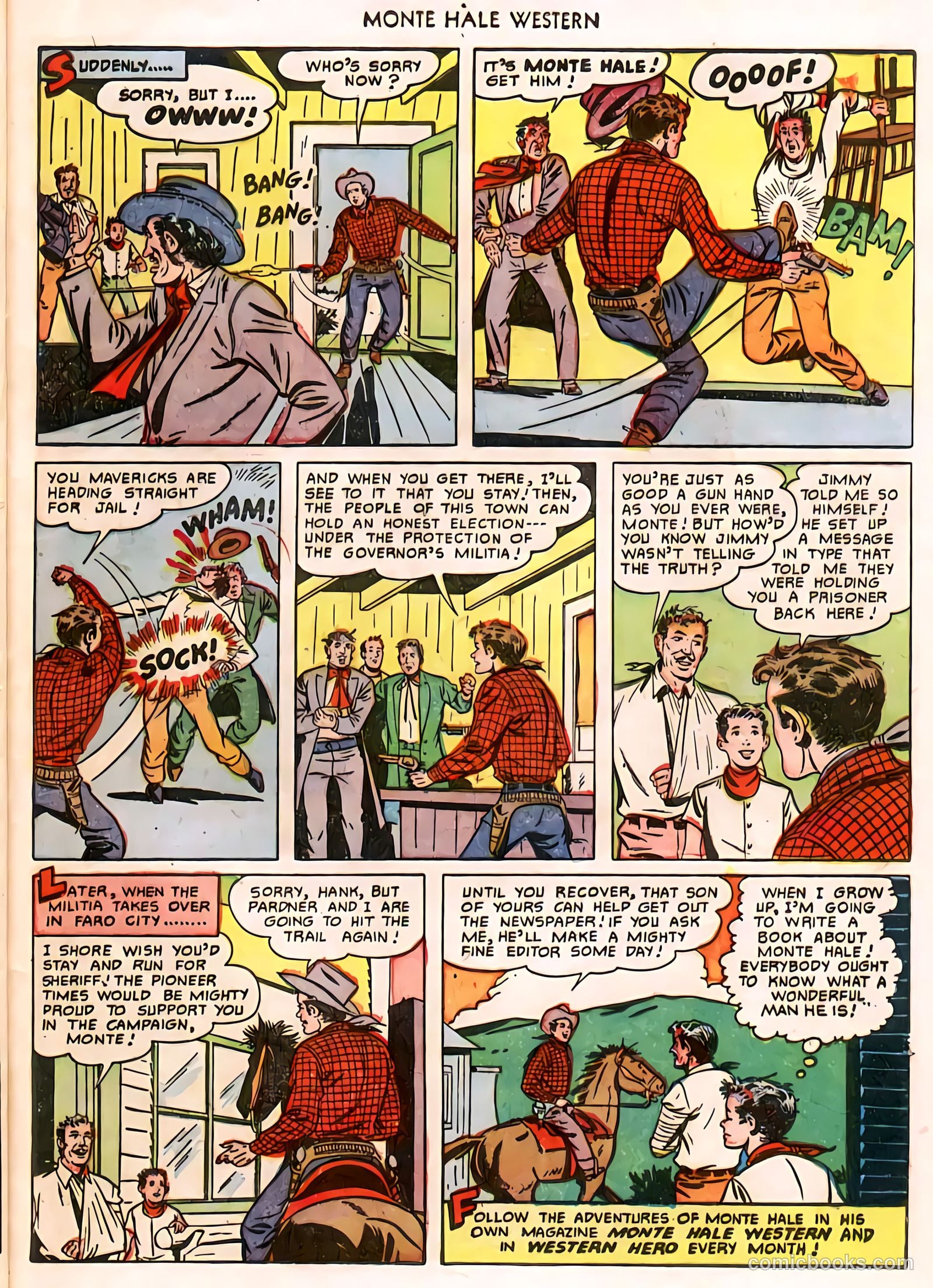 Monte Hale Western #58 (1951) — page 36 of 49