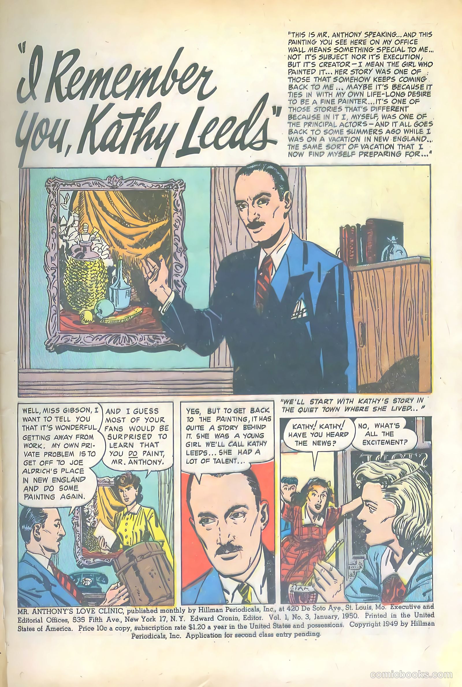 Mr. Anthony's Love Clinic #3 (1950, Hillman) — page 3 of 52