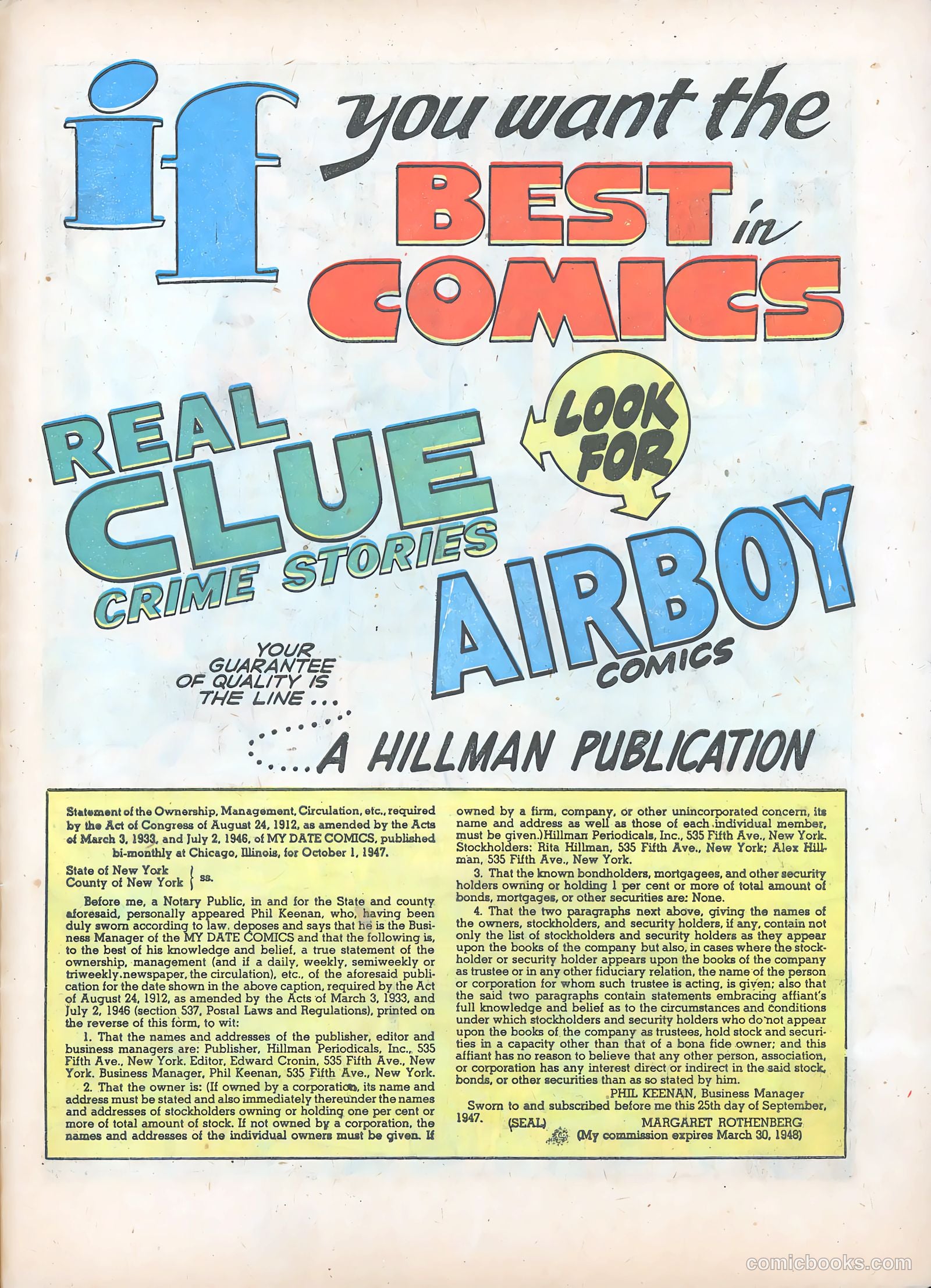 My Date Comics #4 (1948, Hillman) — page 41 of 53