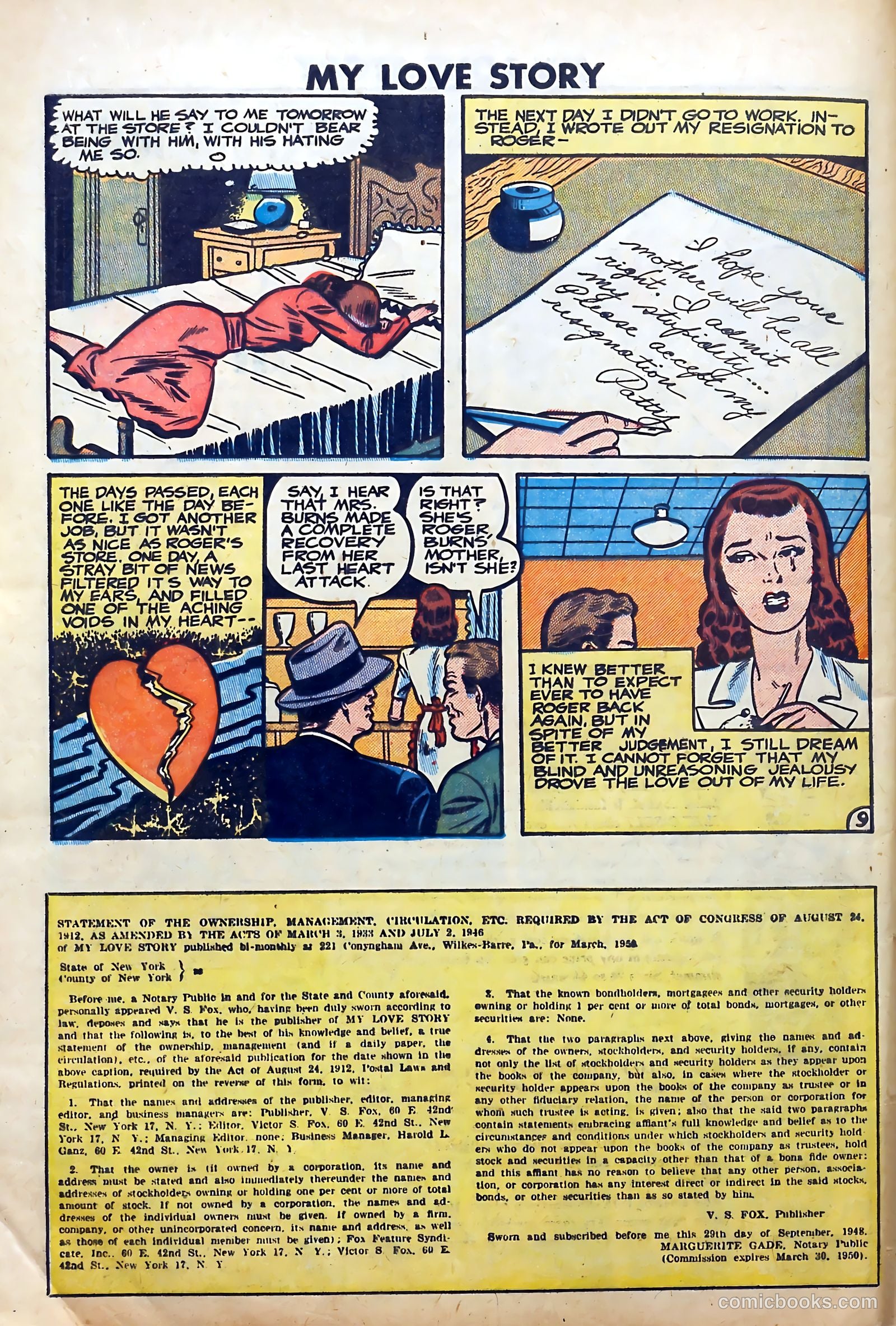 My Love Story #4 (1950) — page 32 of 36
