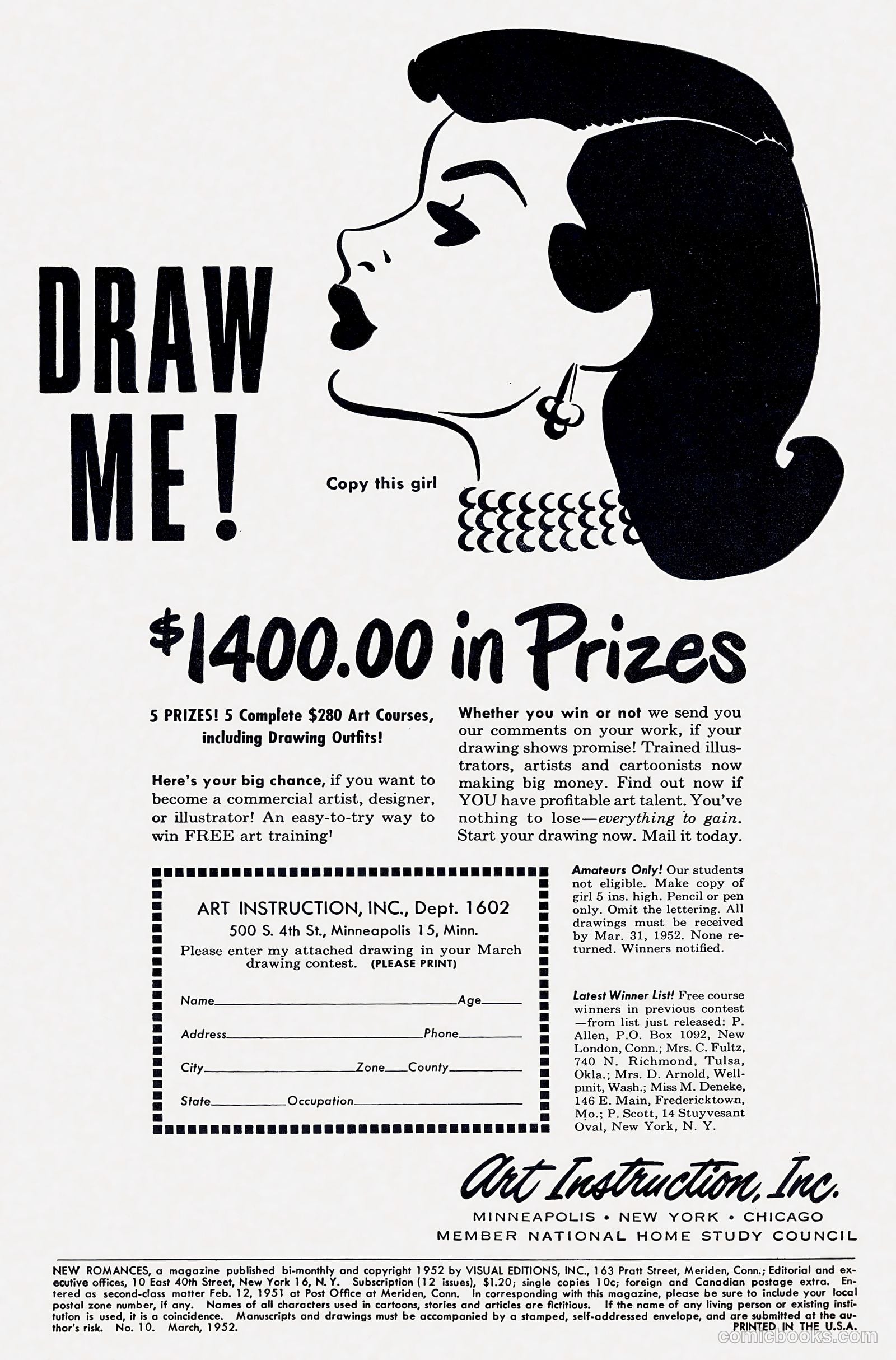 New Romances #10 (1952, Visual Editions, Inc.) — page 2 of 37