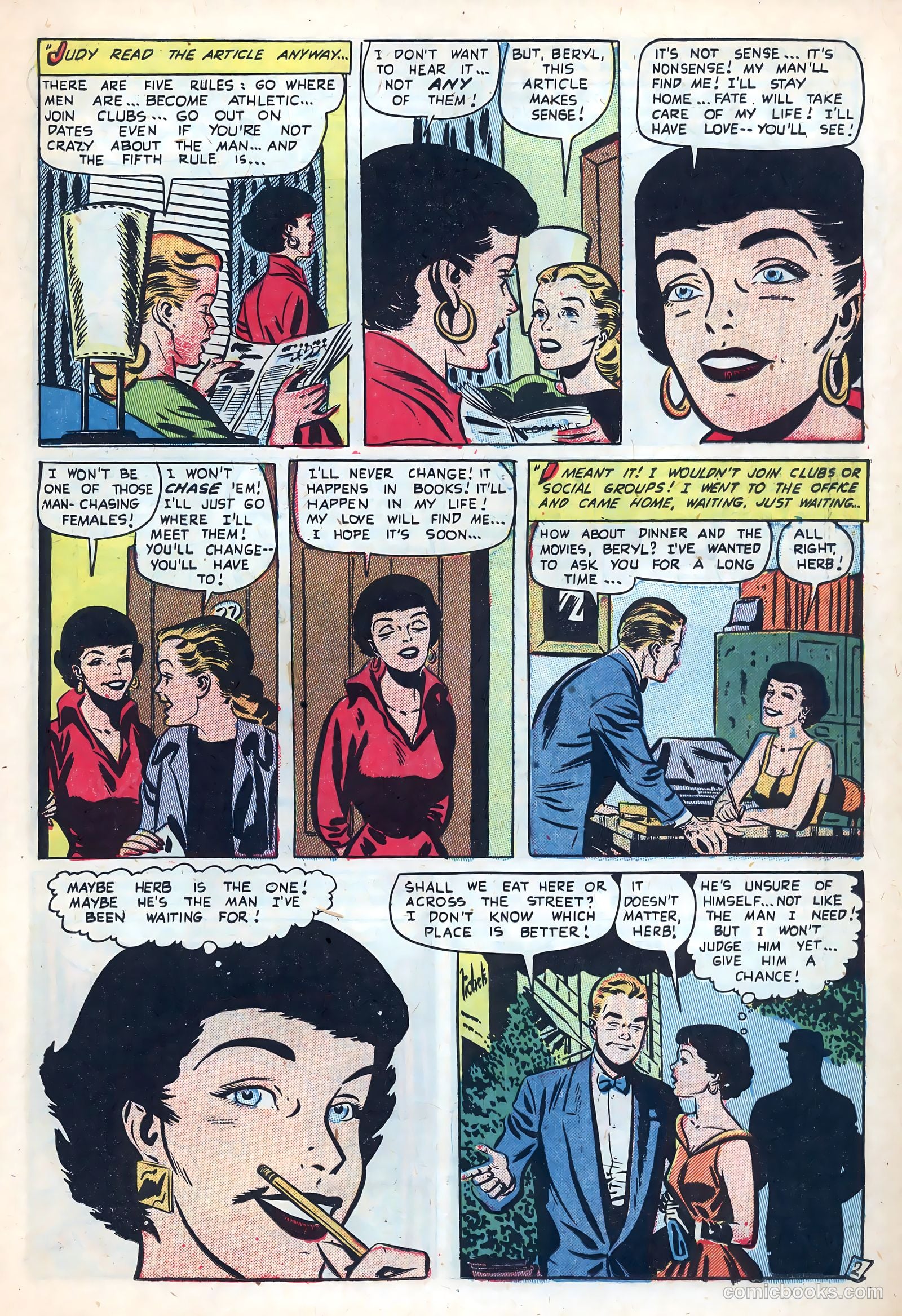 New Romances #20 (1954, Visual Editions, Inc.) — page 15 of 37