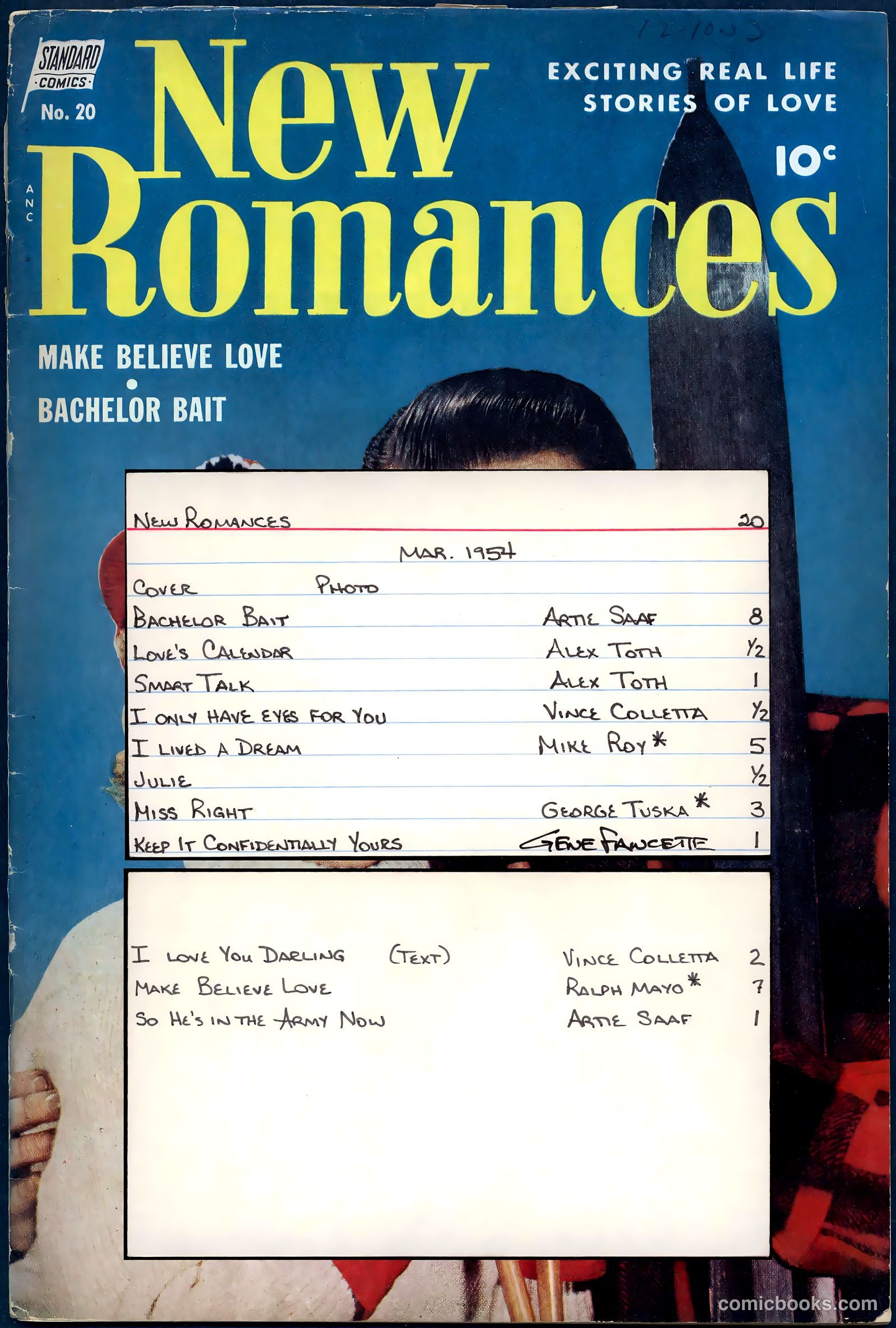 New Romances #20 (1954, Visual Editions, Inc.) — page 37 of 37