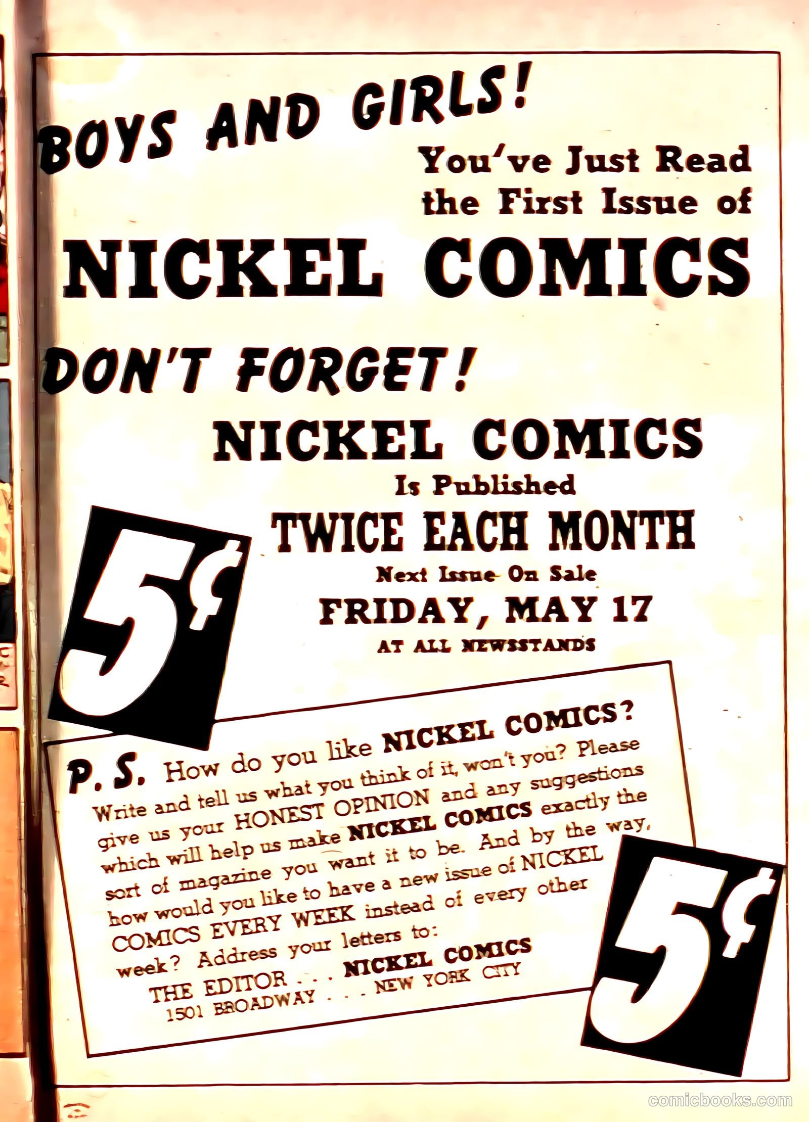 Nickel Comics #1 (1940) — page 35 of 36