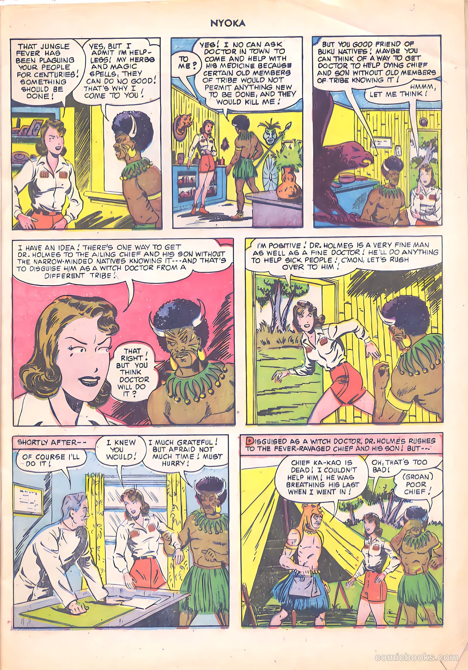 Nyoka the Jungle Girl #56 (1951, Fawcett) — page 5 of 52