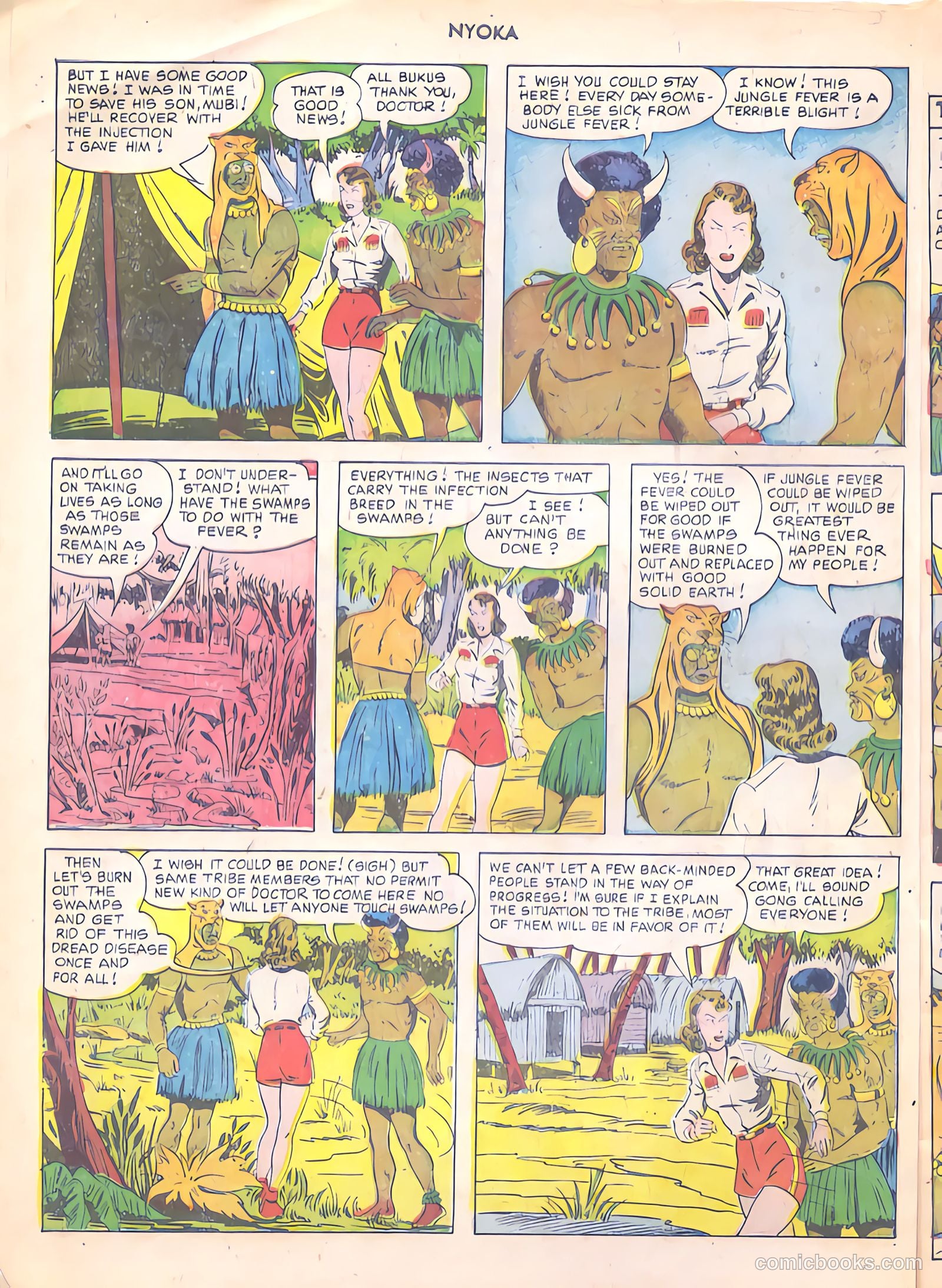 Nyoka the Jungle Girl #56 (1951, Fawcett) — page 6 of 52