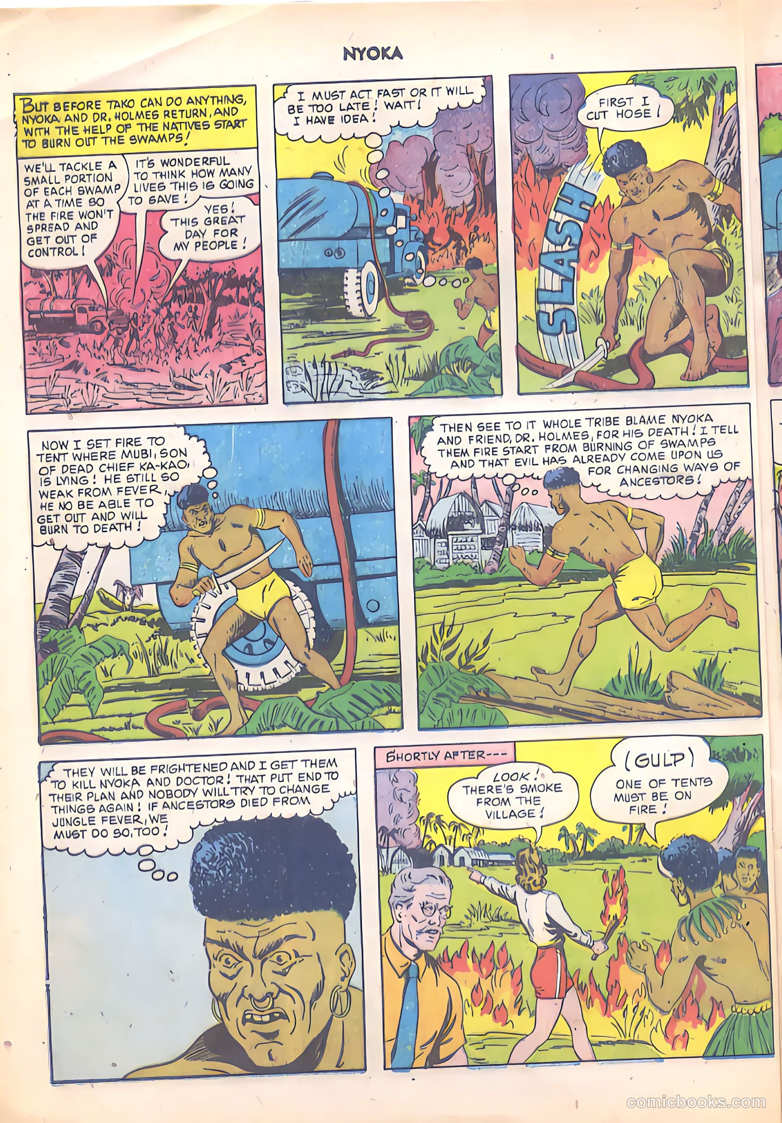 Nyoka the Jungle Girl #56 (1951, Fawcett) — page 8 of 52