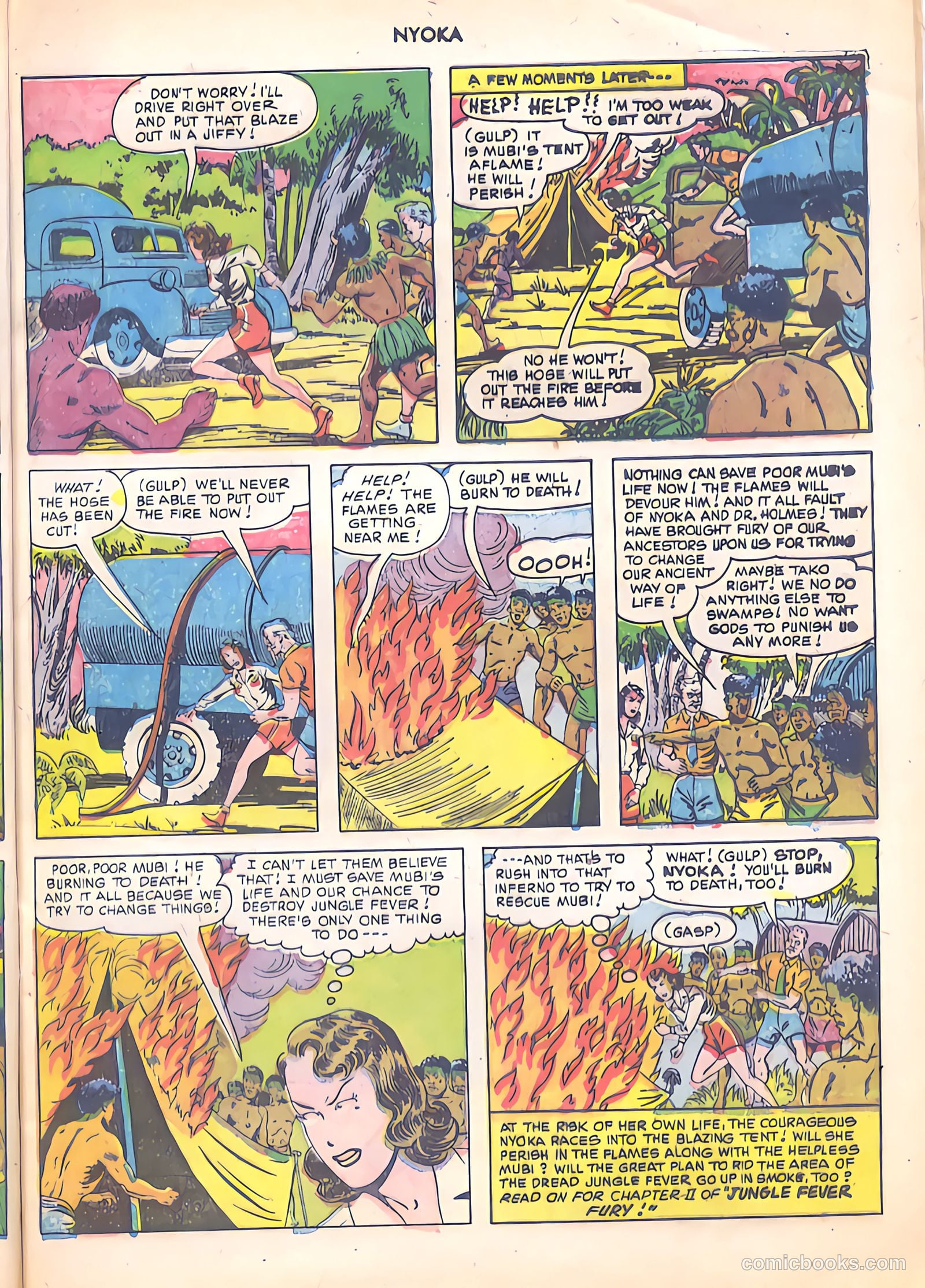 Nyoka the Jungle Girl #56 (1951, Fawcett) — page 9 of 52