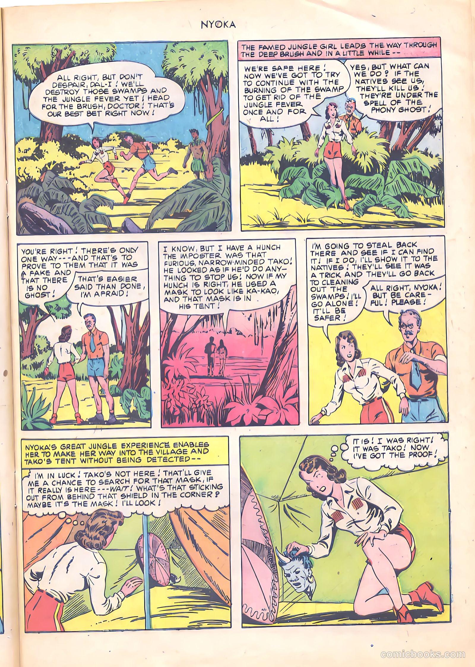 Nyoka the Jungle Girl #56 (1951, Fawcett) — page 21 of 52
