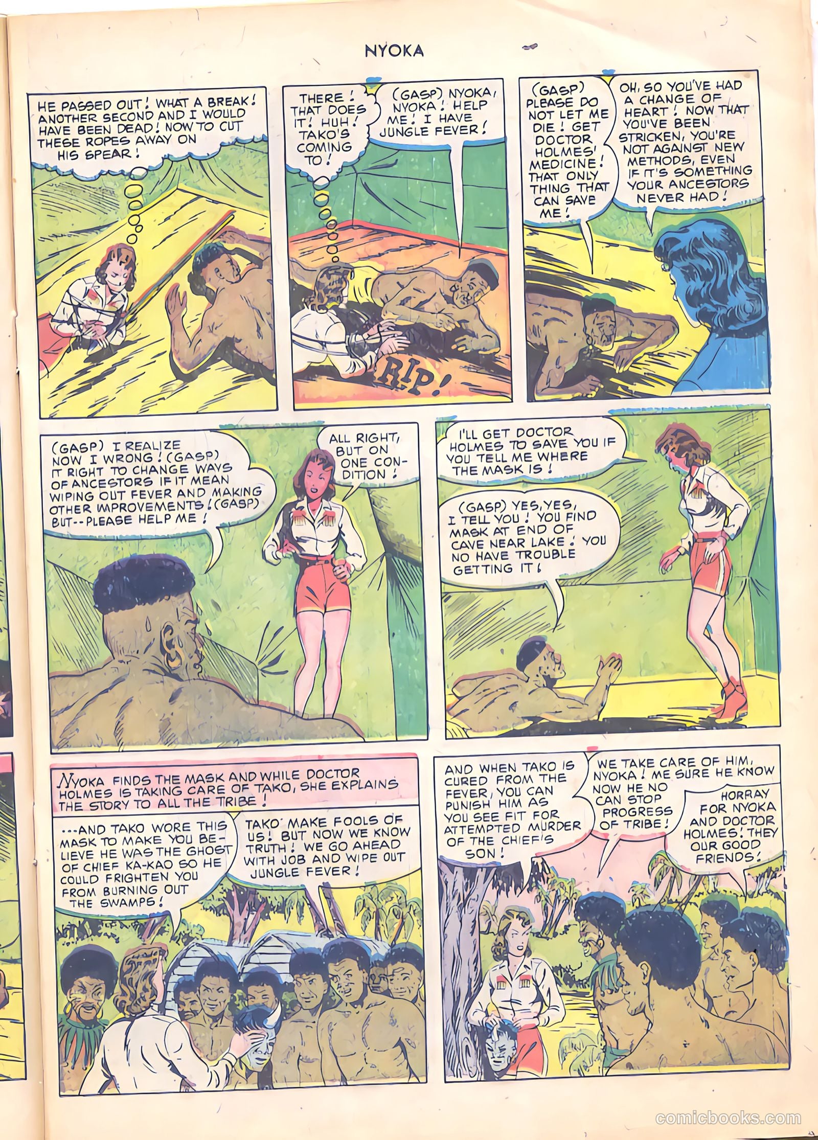 Nyoka the Jungle Girl #56 (1951, Fawcett) — page 23 of 52